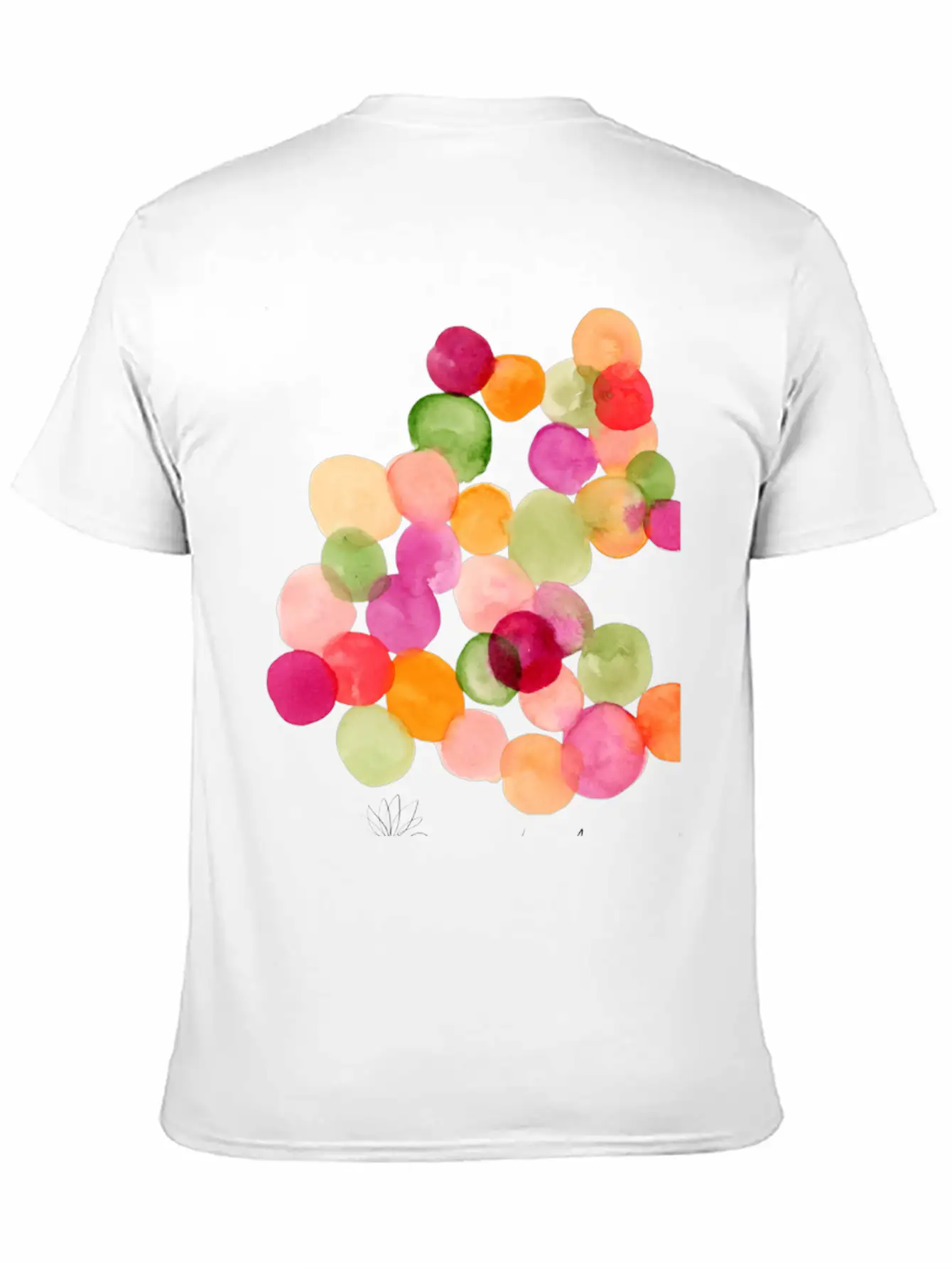 Modern Abstract Watercolor Dots Stylish Everyday T-Shirt – Unisex Basic Cotton Tee