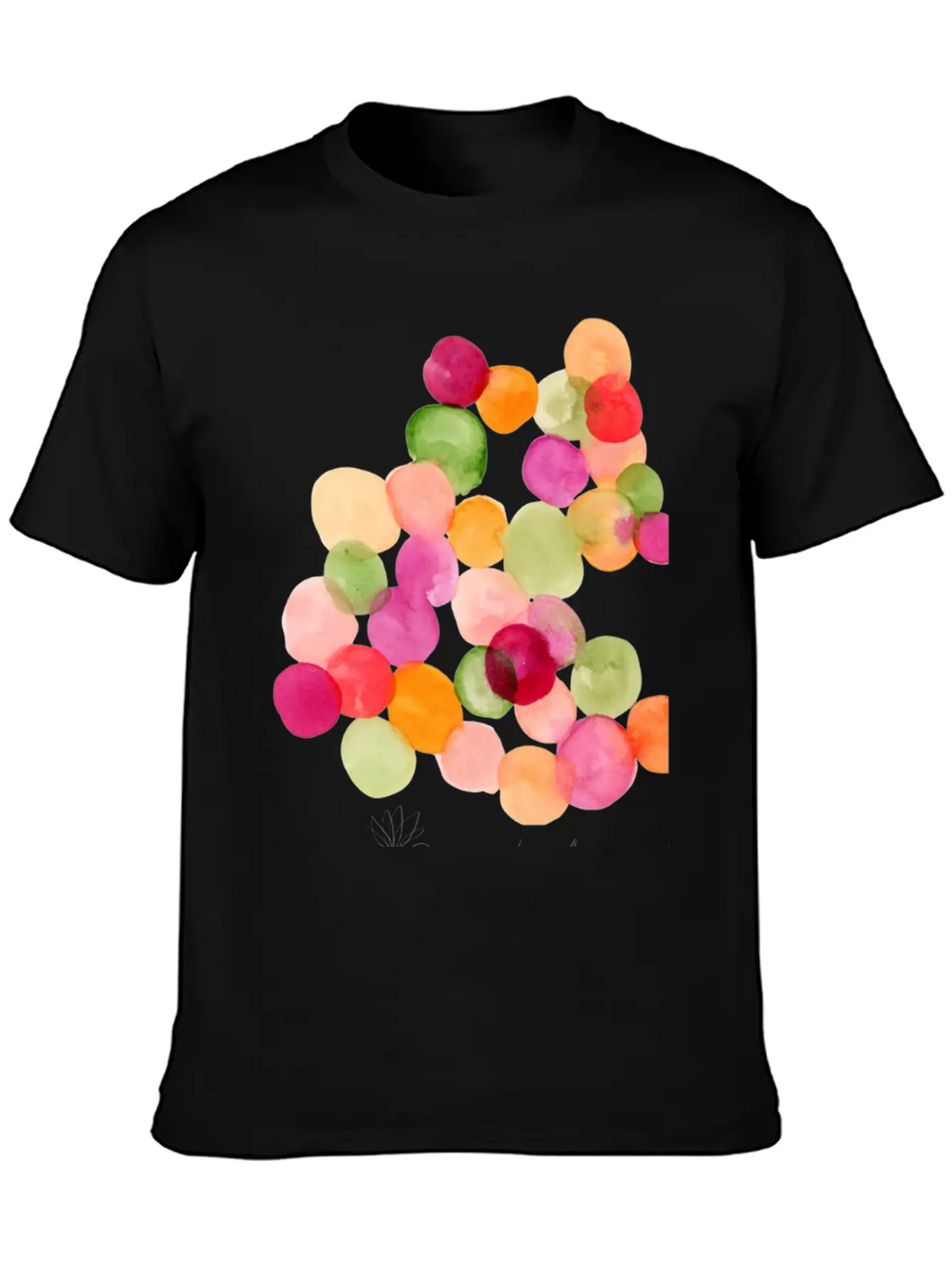 Modern Abstract Watercolor Dots Stylish Everyday T-Shirt – Unisex Basic Cotton Tee