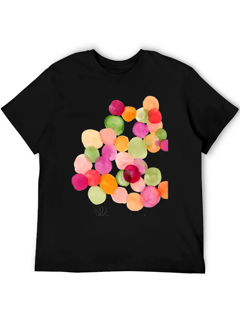 Modern Abstract Watercolor Dots Stylish Everyday T-Shirt – Unisex Basic Cotton Tee