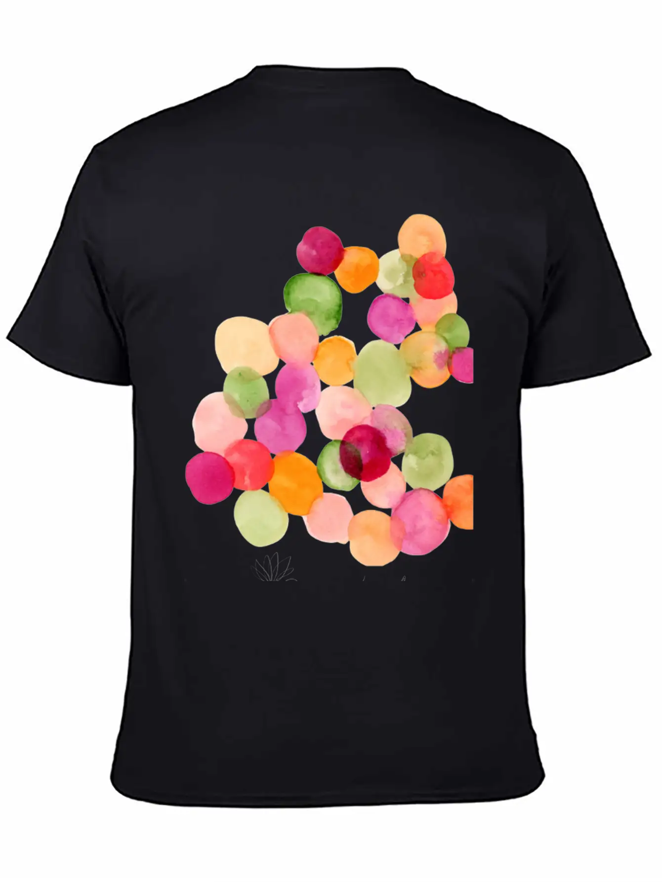 Modern Abstract Watercolor Dots Stylish Everyday T-Shirt – Unisex Basic Cotton Tee