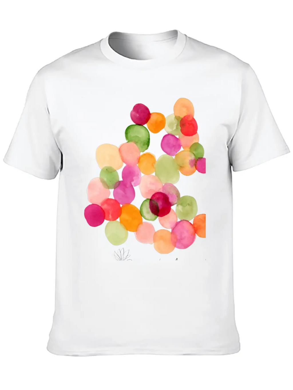 Modern Abstract Watercolor Dots Stylish Everyday T-Shirt – Unisex Basic Cotton Tee