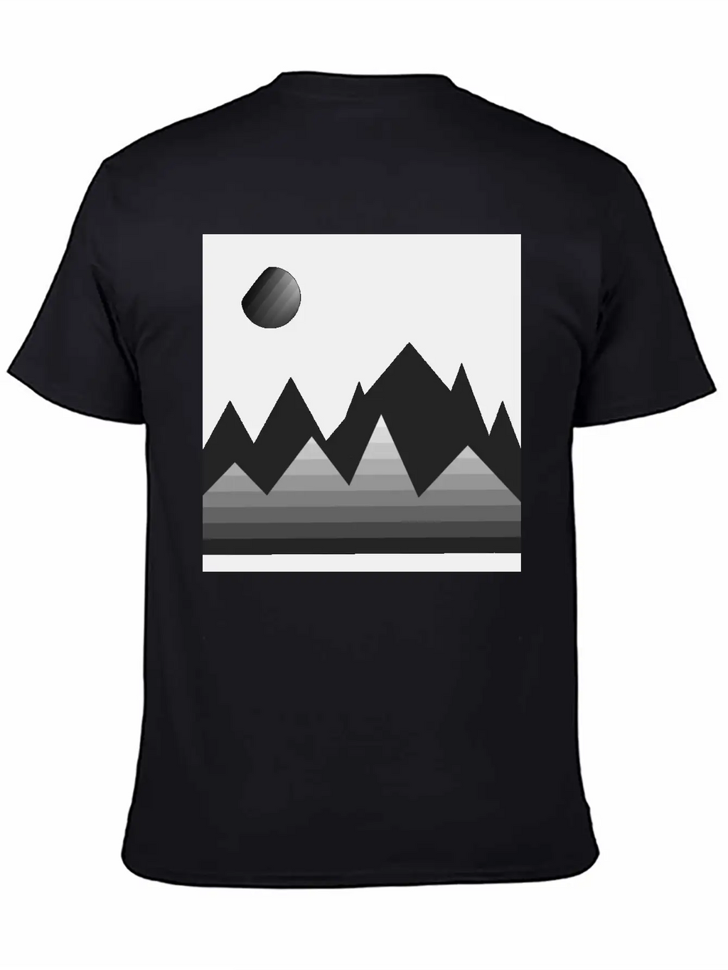 Modern Art, Mountains, Abstract Art, Geometrical Stylish Everyday T-Shirt – Unisex Basic Cotton Tee