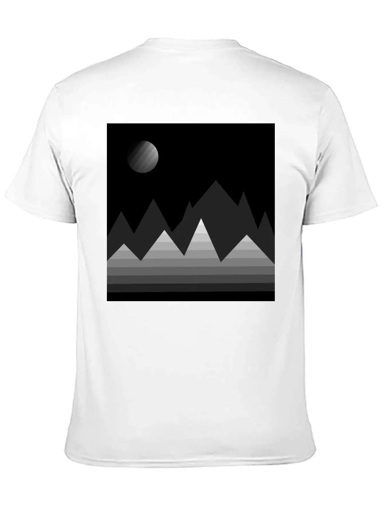 Modern Art, Mountains, Abstract Art, Geometrical Stylish Everyday T-Shirt – Unisex Basic Cotton Tee
