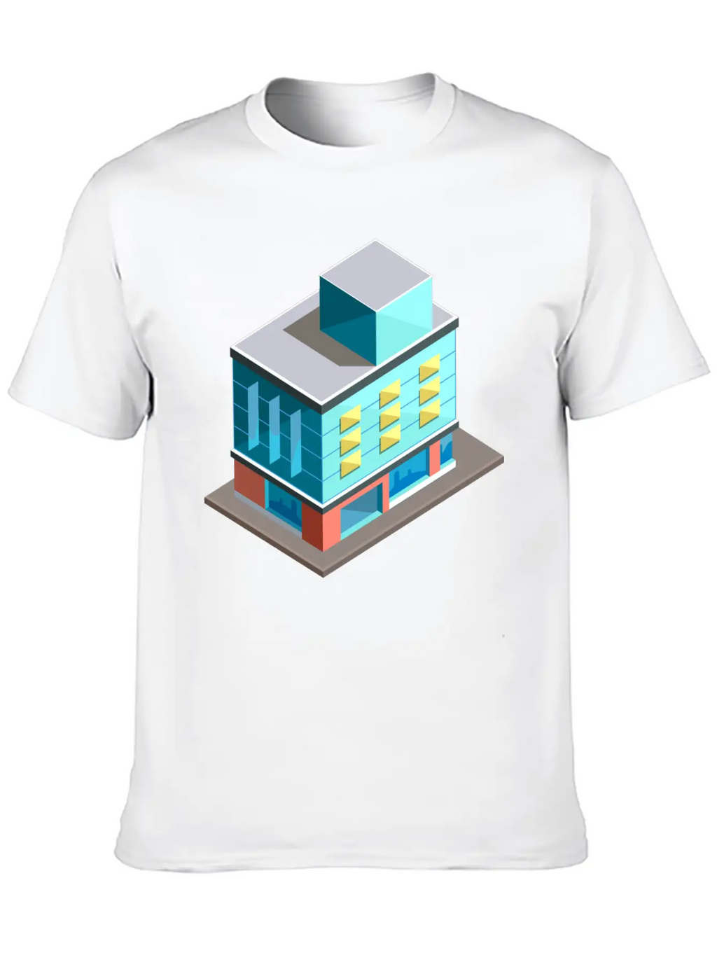 Modern Building Cartoon 02 Unisex Casual T-Shirt – Clean Design For Daily Comfort
