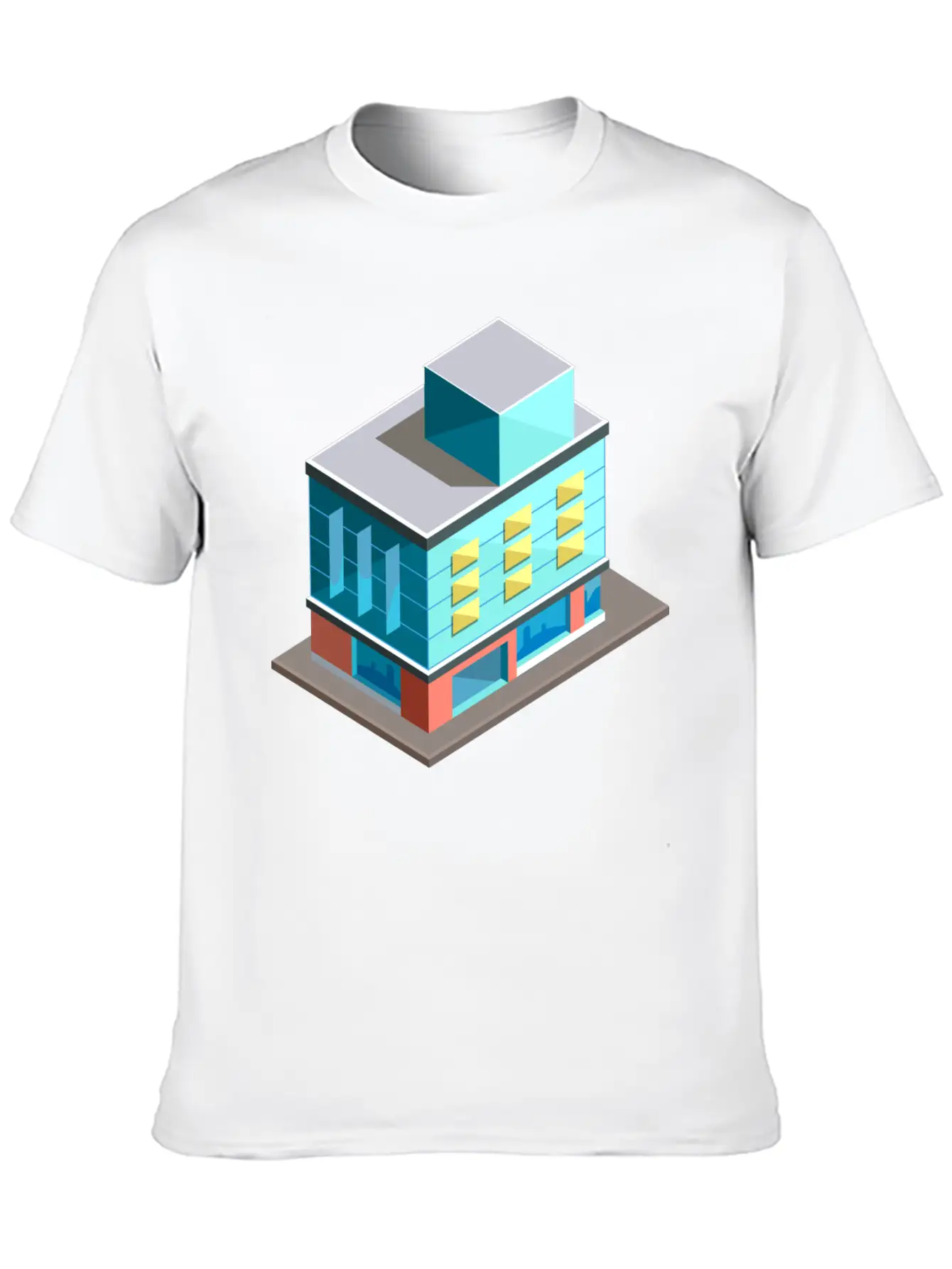 Modern Building Cartoon 02 Unisex Casual T-Shirt – Clean Design For Daily Comfort