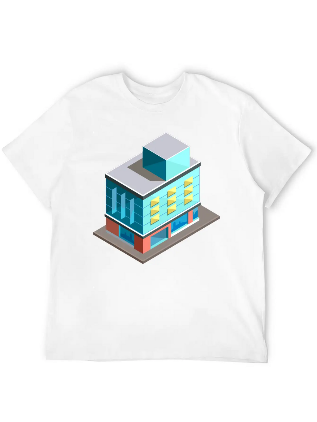Modern Building Cartoon 02 Unisex Casual T-Shirt – Clean Design For Daily Comfort