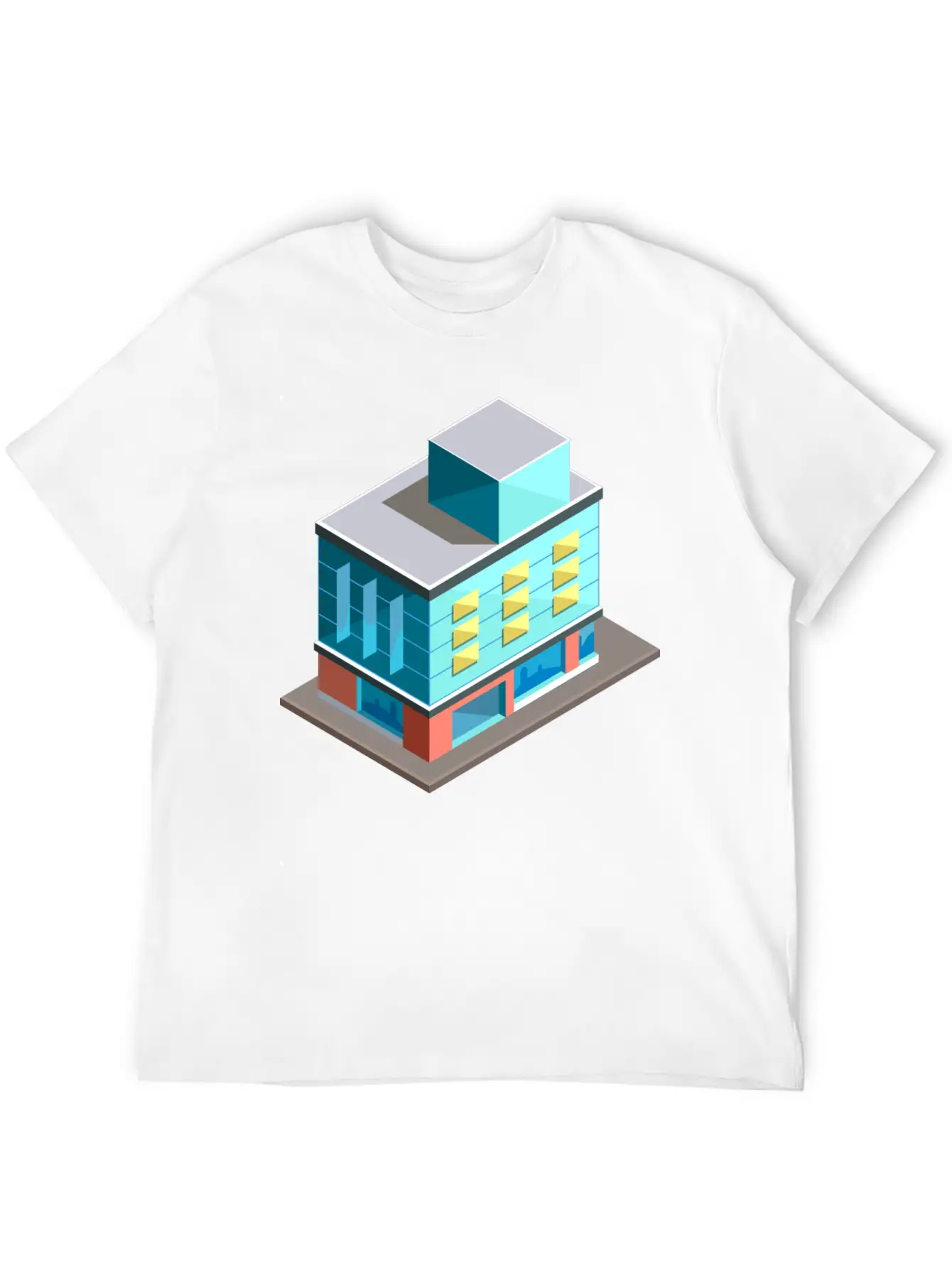 Modern Building Cartoon 02 Unisex Casual T-Shirt – Clean Design For Daily Comfort