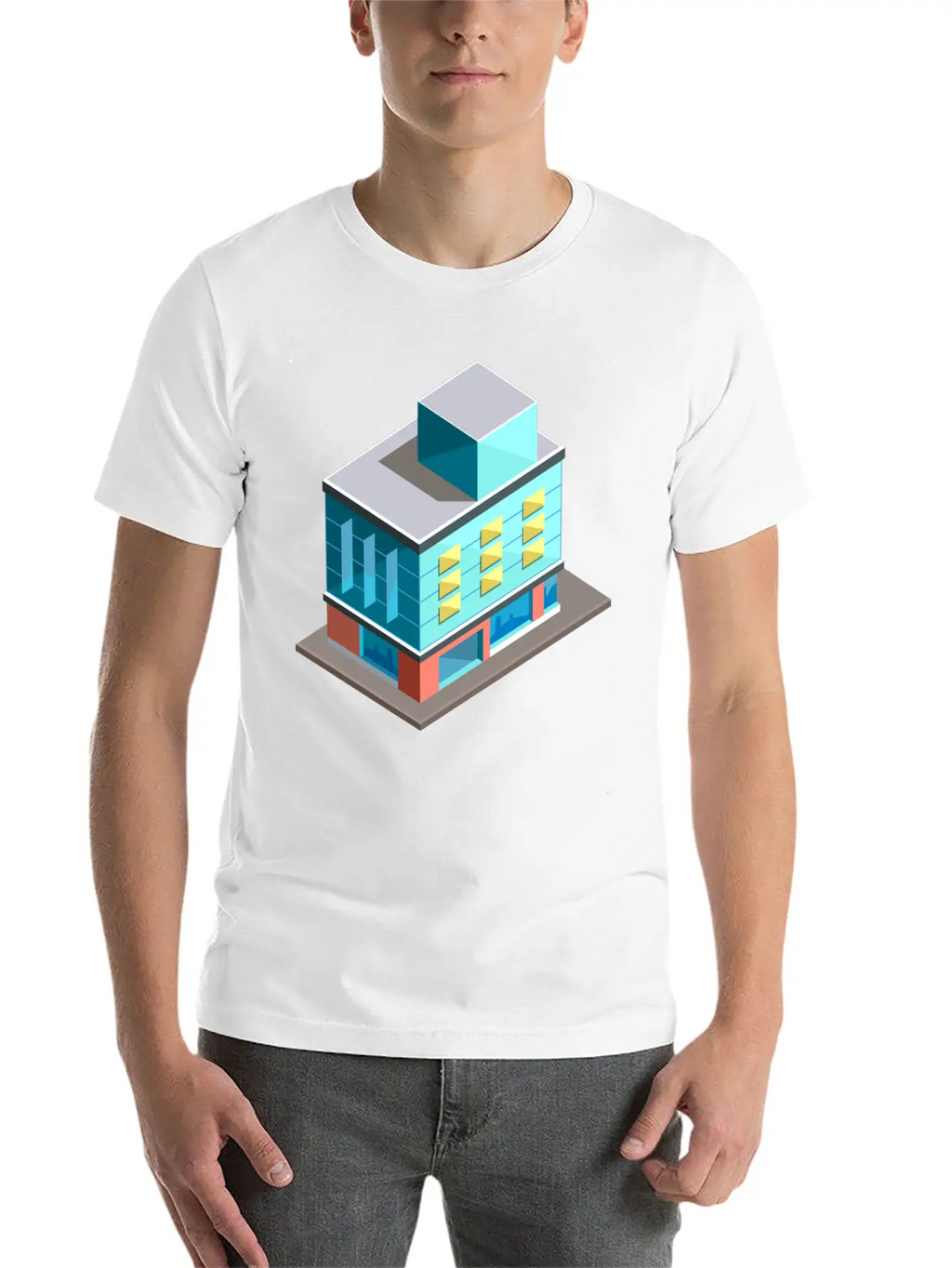 Modern Building Cartoon 02 Unisex Casual T-Shirt – Clean Design For Daily Comfort