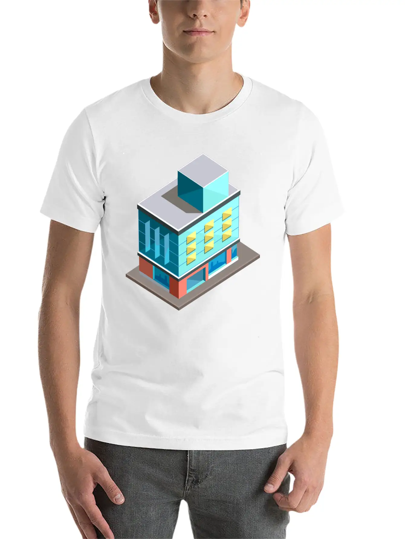 Modern Building Cartoon 02 Unisex Casual T-Shirt – Clean Design For Daily Comfort