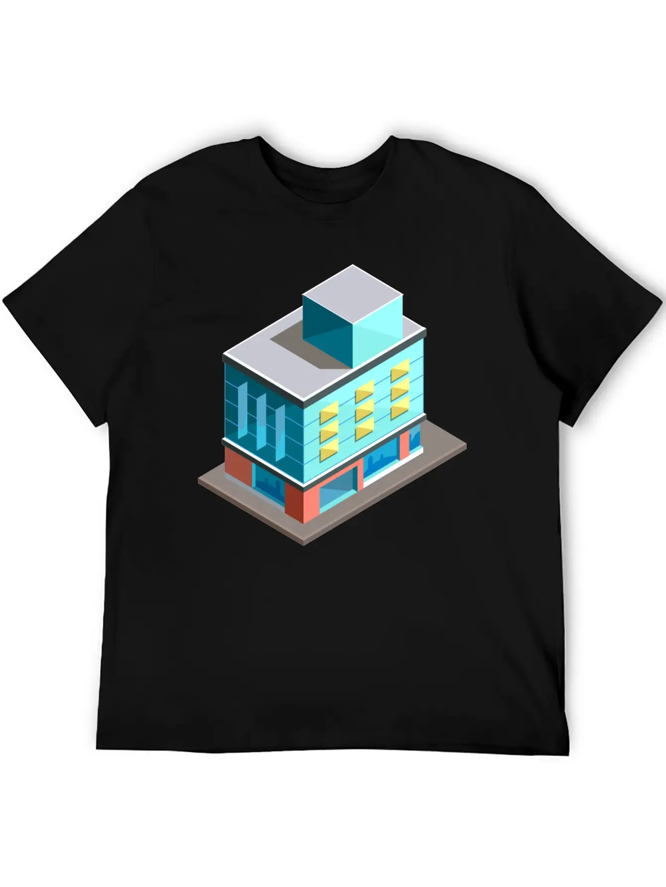 Modern Building Cartoon 02 Unisex Casual T-Shirt – Clean Design For Daily Comfort