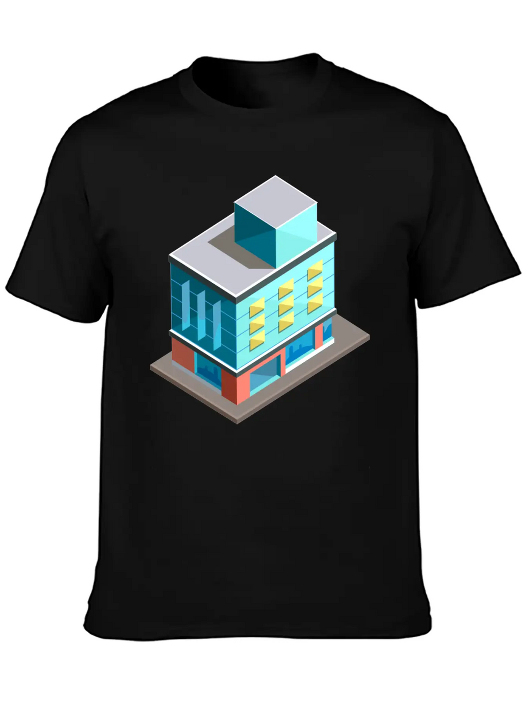 Modern Building Cartoon 02 Unisex Casual T-Shirt – Clean Design For Daily Comfort
