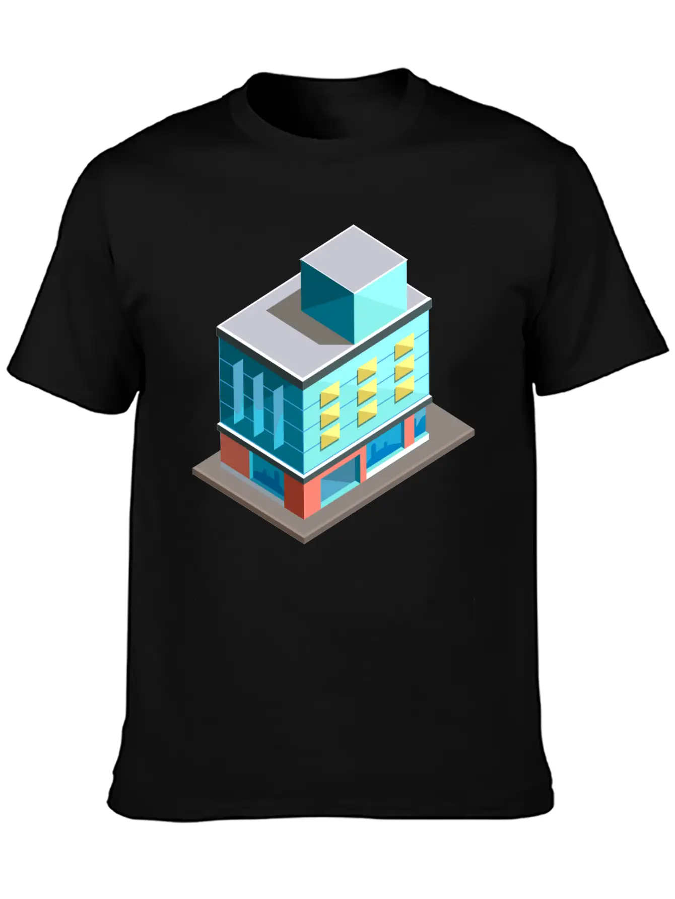 Modern Building Cartoon 02 Unisex Casual T-Shirt – Clean Design For Daily Comfort