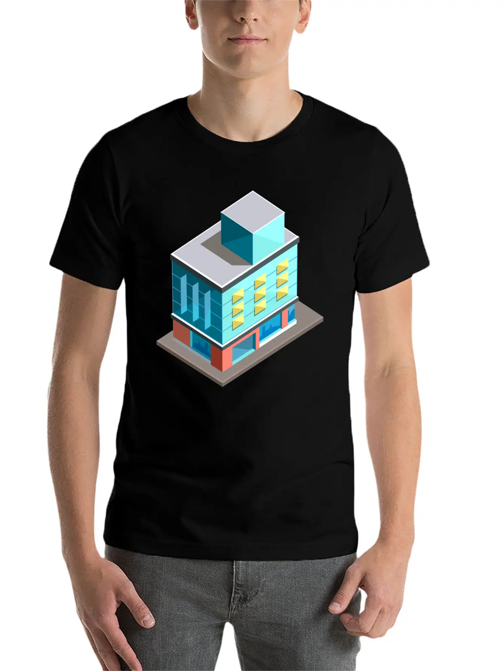 Modern Building Cartoon 02 Unisex Casual T-Shirt – Clean Design For Daily Comfort