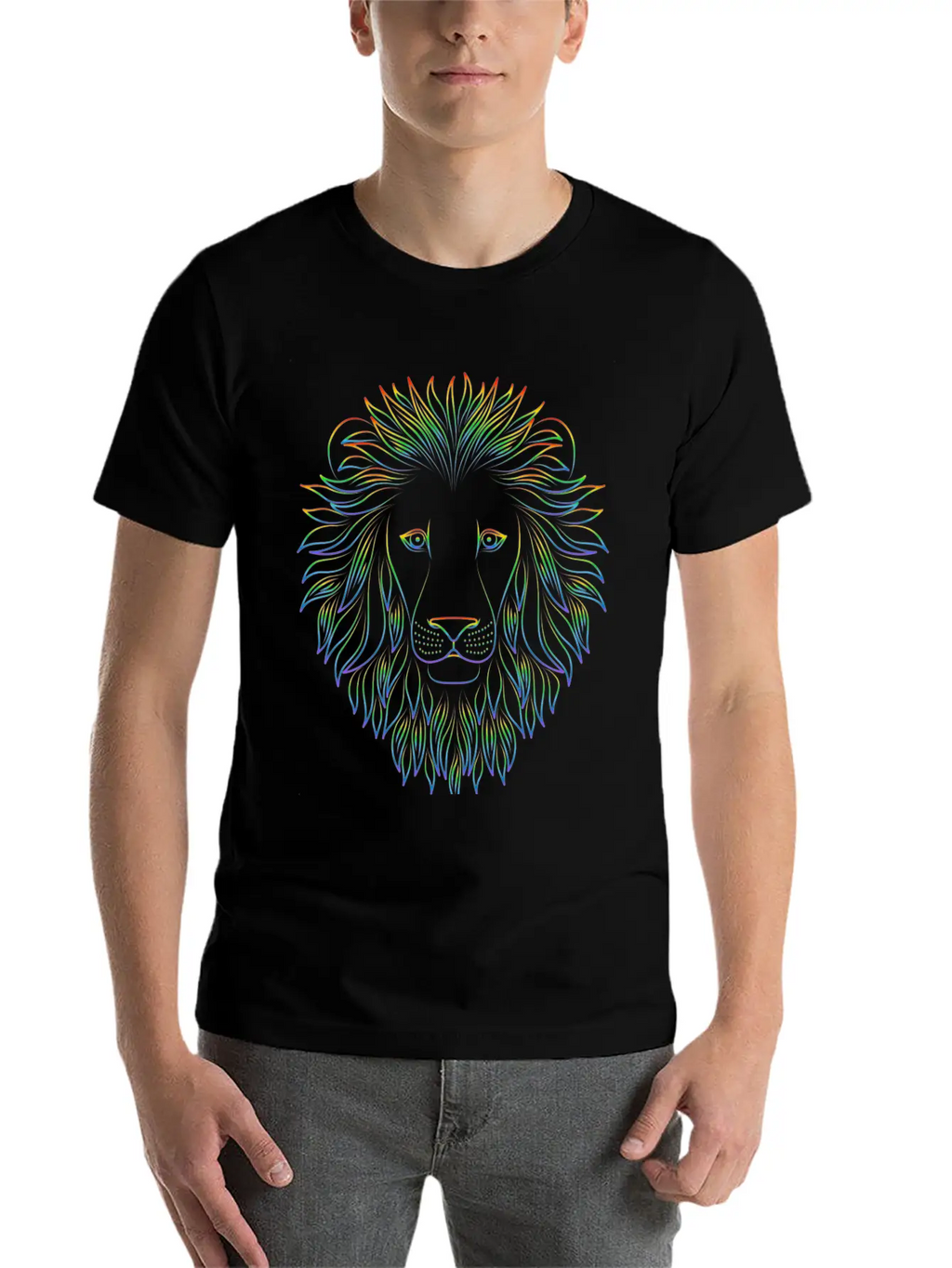 Modern Lion Unisex Short Sleeve Soft Cotton T-Shirt – Casual Everyday Wear