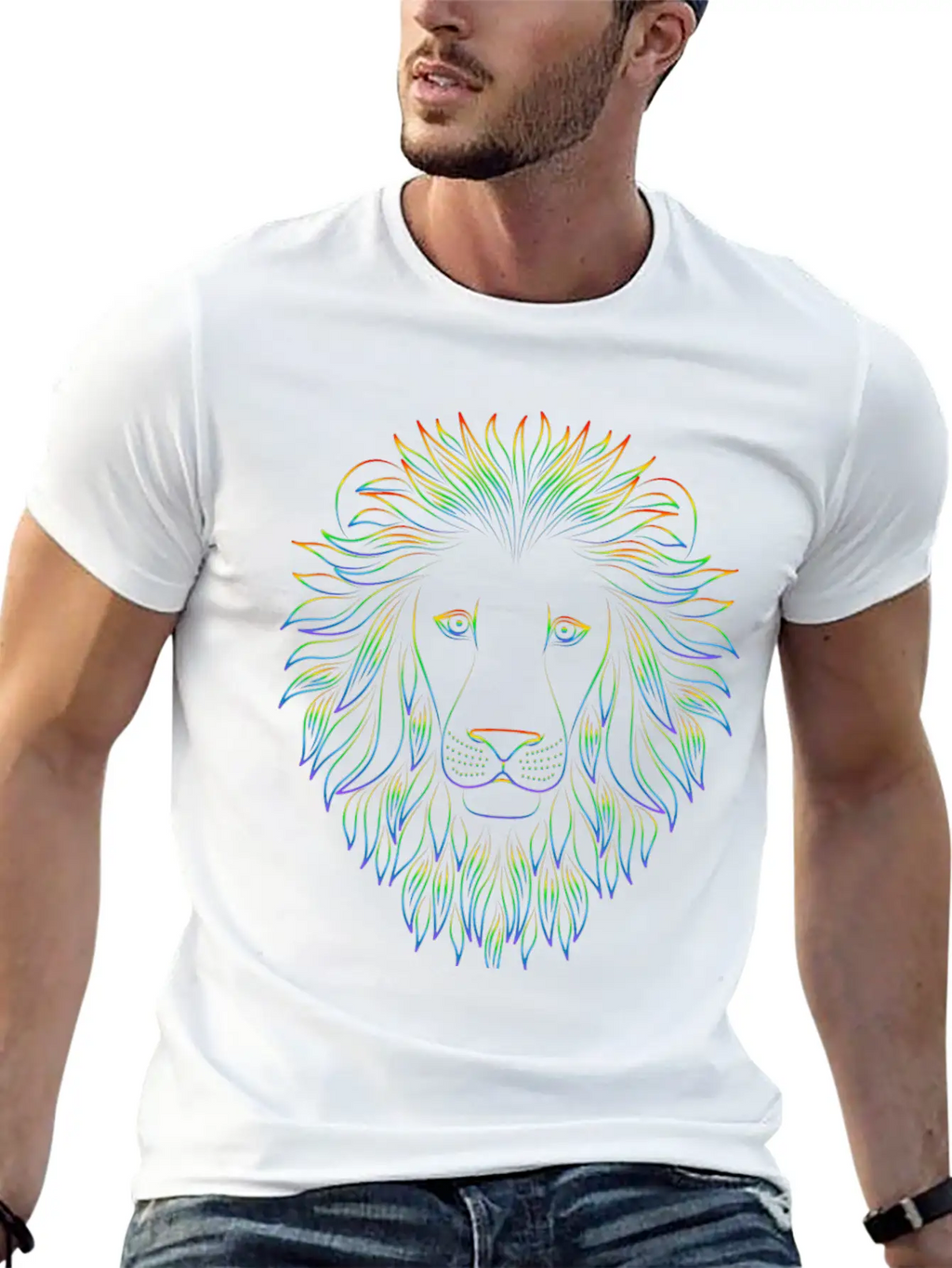 Modern Lion Unisex Short Sleeve Soft Cotton T-Shirt – Casual Everyday Wear