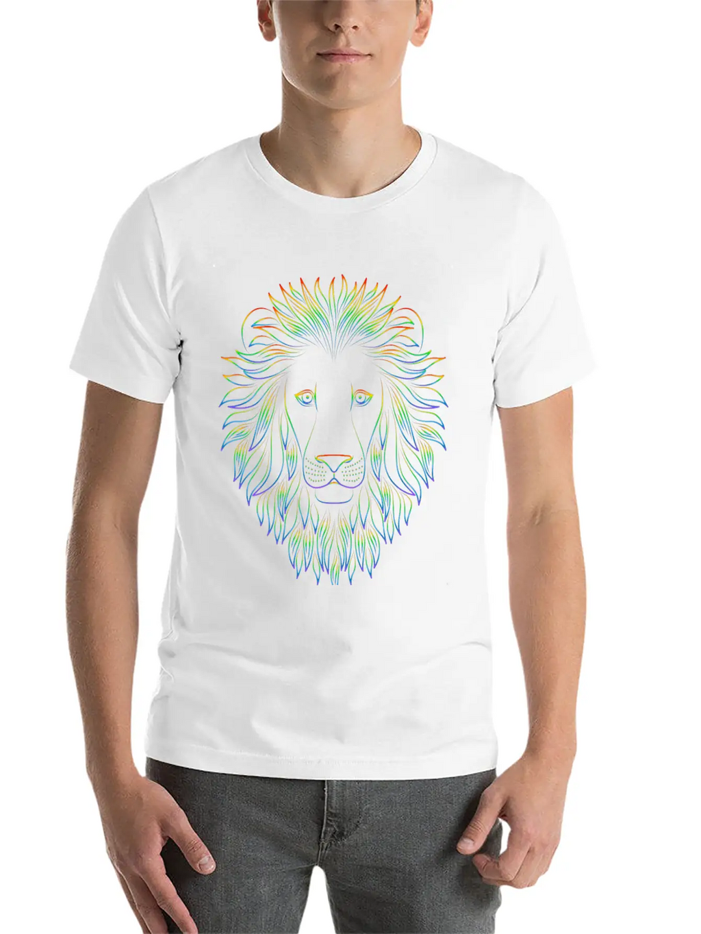 Modern Lion Unisex Short Sleeve Soft Cotton T-Shirt – Casual Everyday Wear