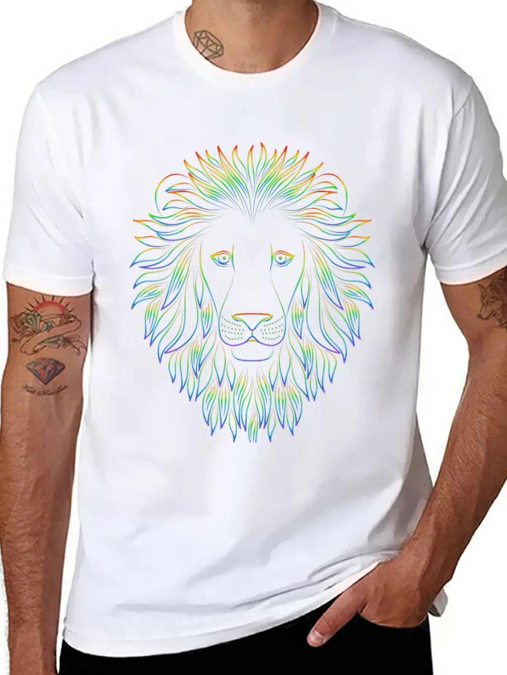 Modern Lion Unisex Short Sleeve Soft Cotton T-Shirt – Casual Everyday Wear
