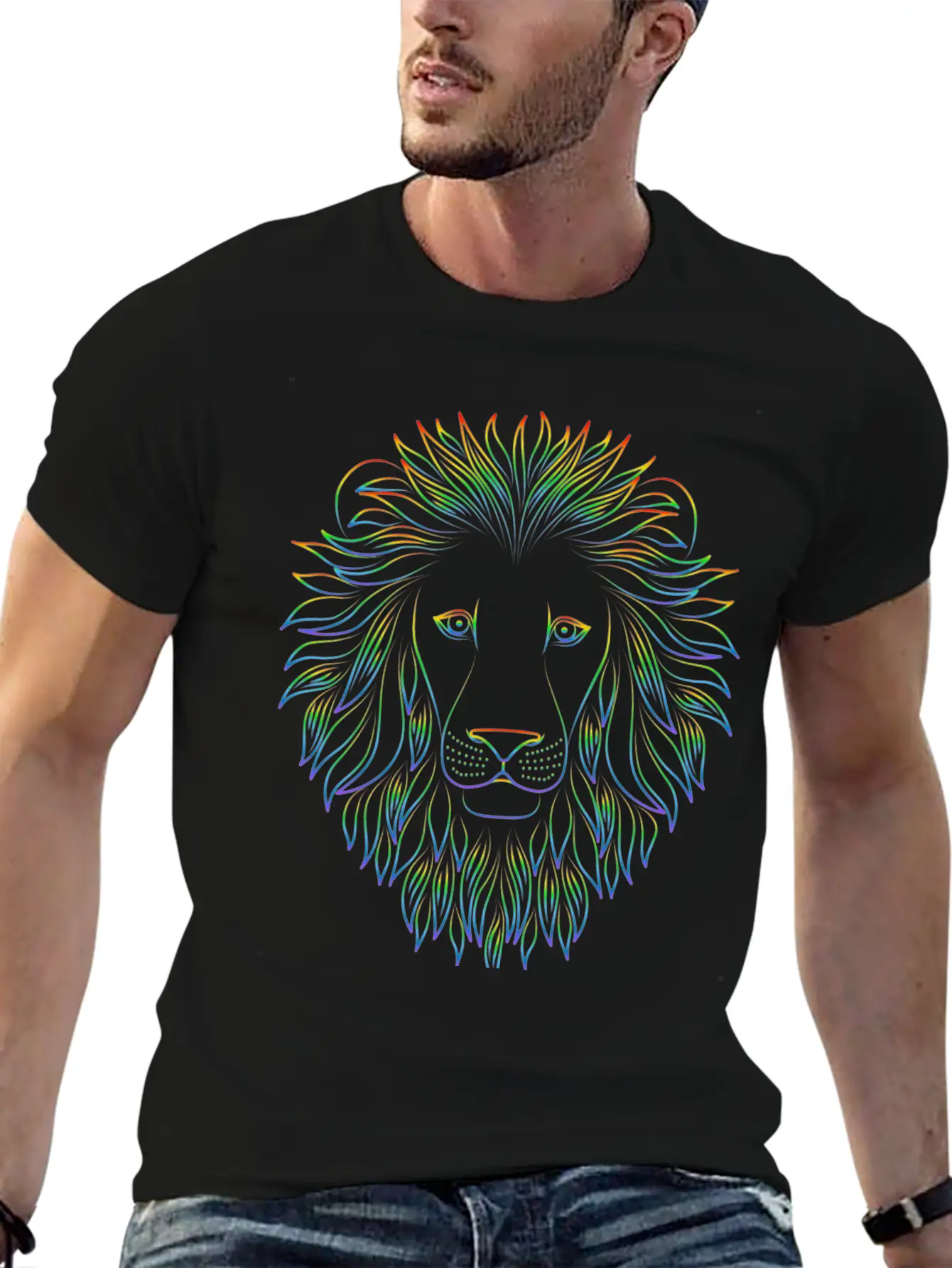 Modern Lion Unisex Short Sleeve Soft Cotton T-Shirt – Casual Everyday Wear