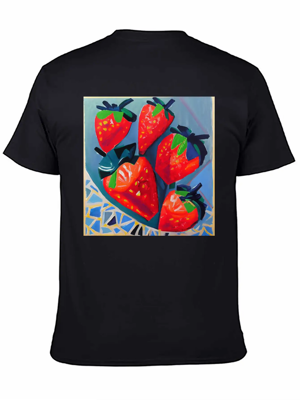 Modern Strawberries Unisex Short Sleeve Soft Cotton T-Shirt – Casual Everyday Wear