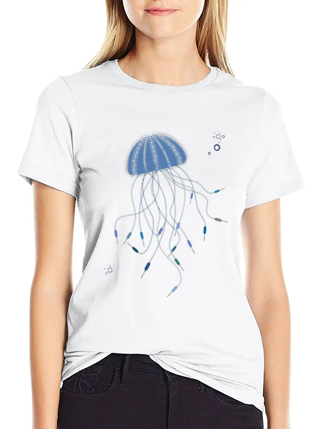 Modular Jellyfish Synthesizer Unisex Short Sleeve Soft Cotton T-Shirt – Casual Everyday Wear