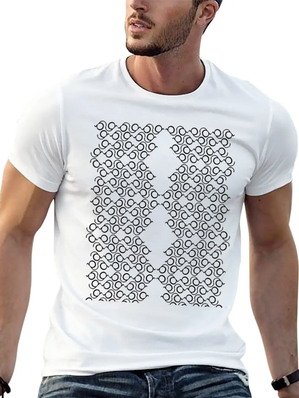 Modulos Gg Negro Casual Graphic T-Shirt – Simple And Comfortable Daily Wear