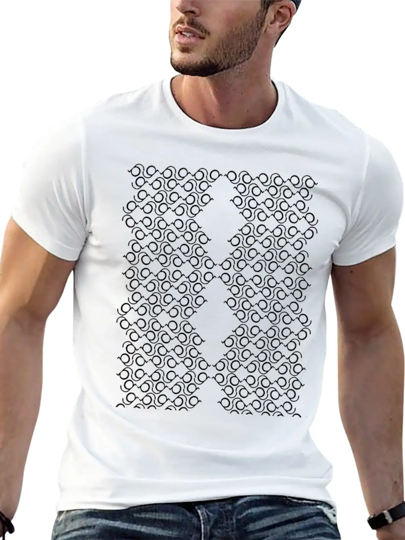 Modulos Gg Negro Casual Graphic T-Shirt – Simple And Comfortable Daily Wear