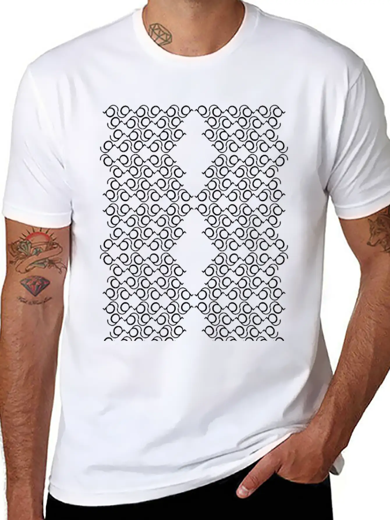 Modulos Gg Negro Casual Graphic T-Shirt – Simple And Comfortable Daily Wear