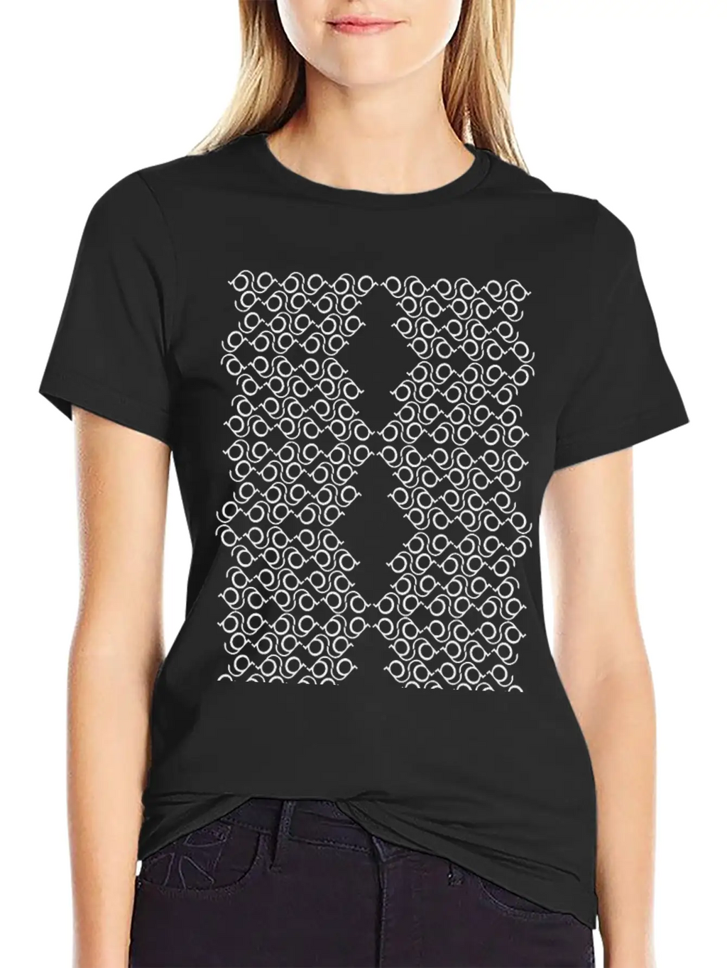Modulos Gg Negro Casual Graphic T-Shirt – Simple And Comfortable Daily Wear