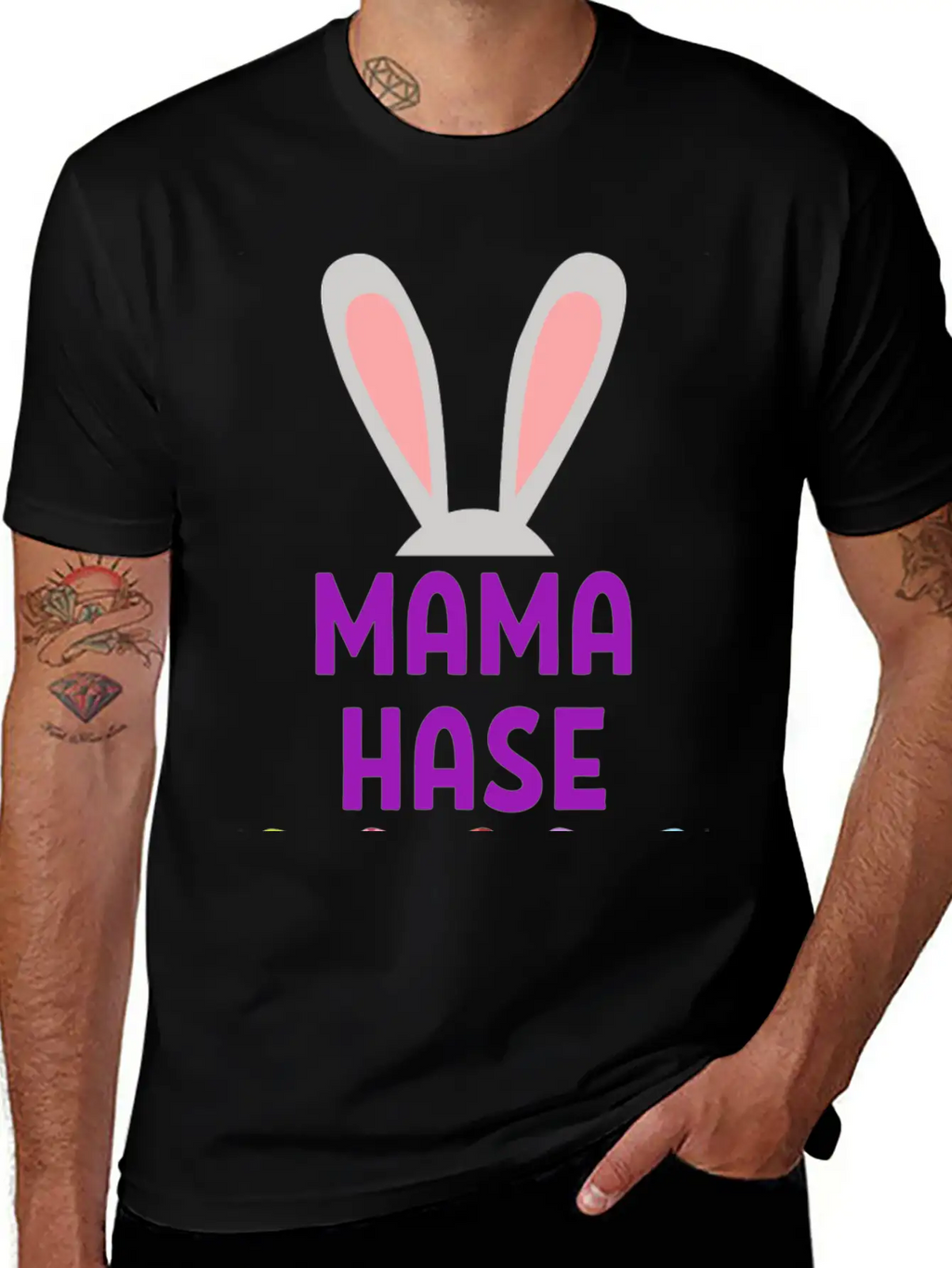 Mom Bunny Easter Spring Gift Easterbunny Unisex Short Sleeve Soft Cotton T-Shirt – Casual Everyday Wear