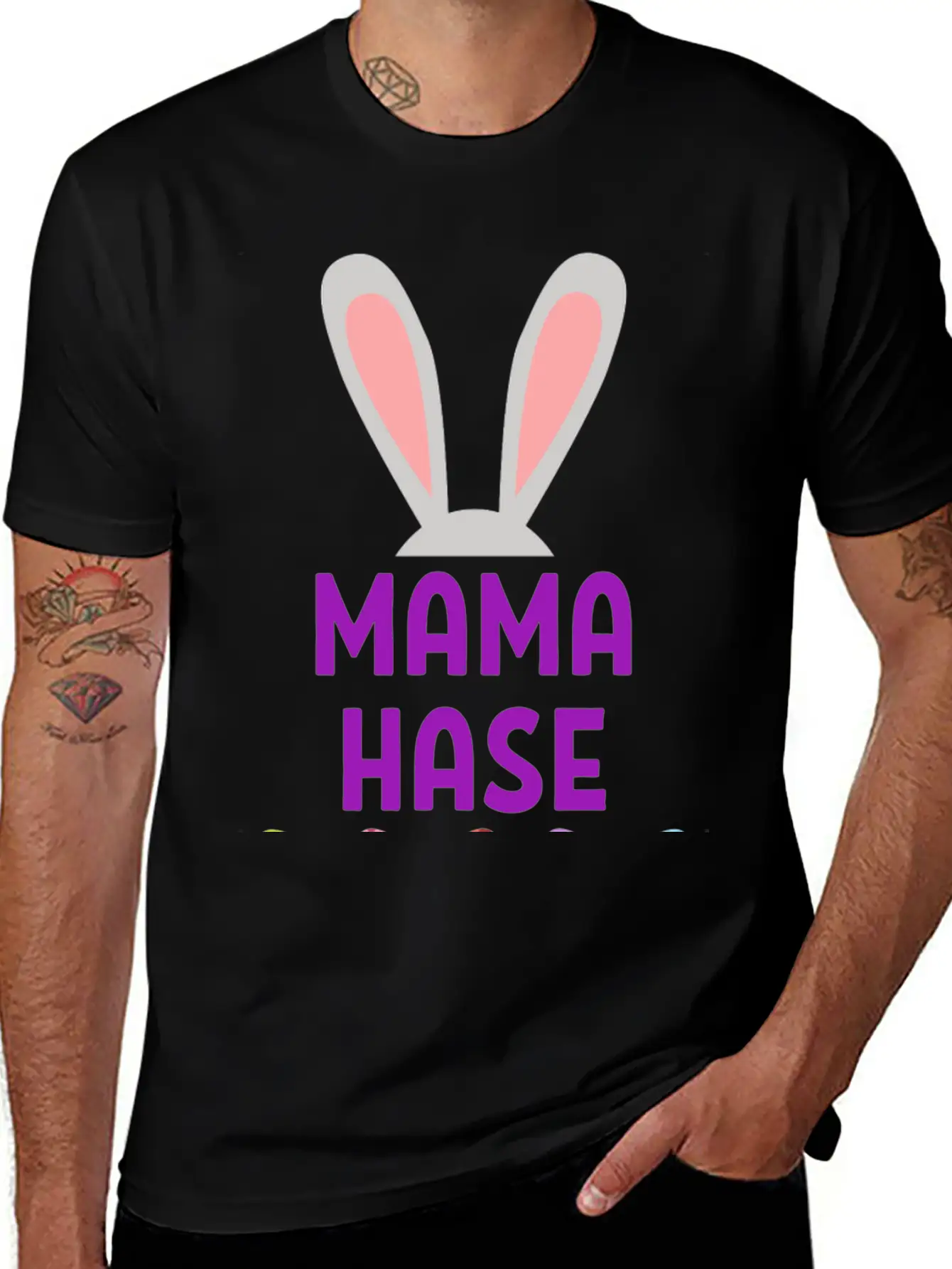 Mom Bunny Easter Spring Gift Easterbunny Unisex Short Sleeve Soft Cotton T-Shirt – Casual Everyday Wear