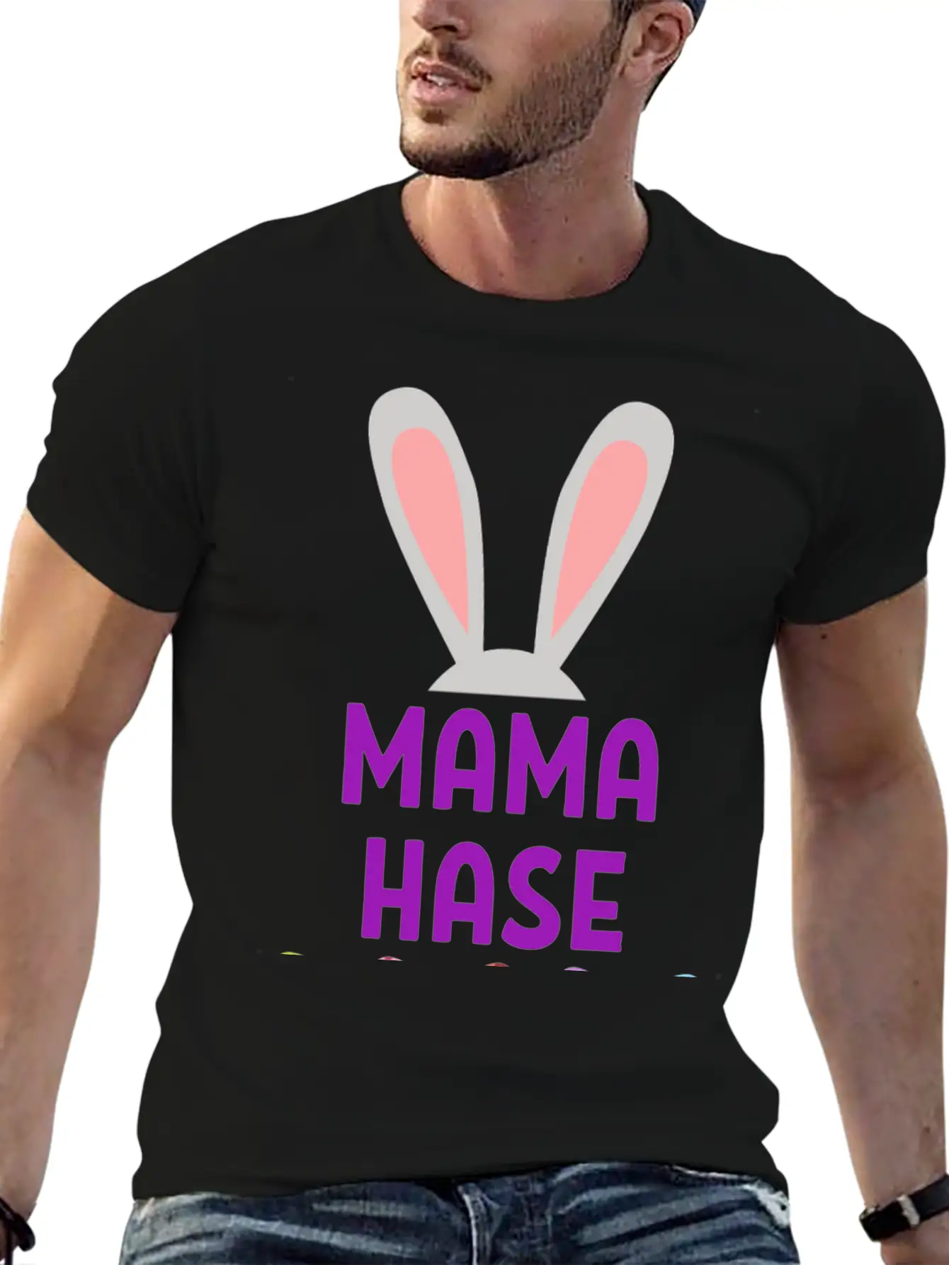 Mom Bunny Easter Spring Gift Easterbunny Unisex Short Sleeve Soft Cotton T-Shirt – Casual Everyday Wear