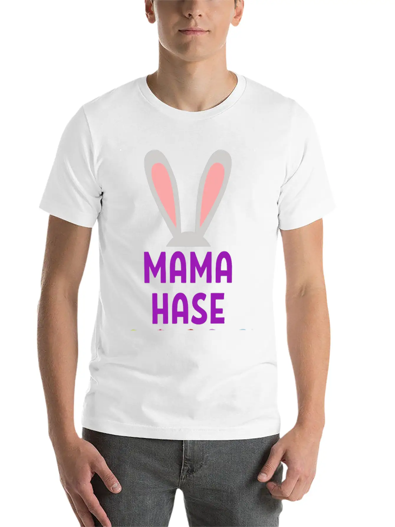 Mom Bunny Easter Spring Gift Easterbunny Unisex Short Sleeve Soft Cotton T-Shirt – Casual Everyday Wear