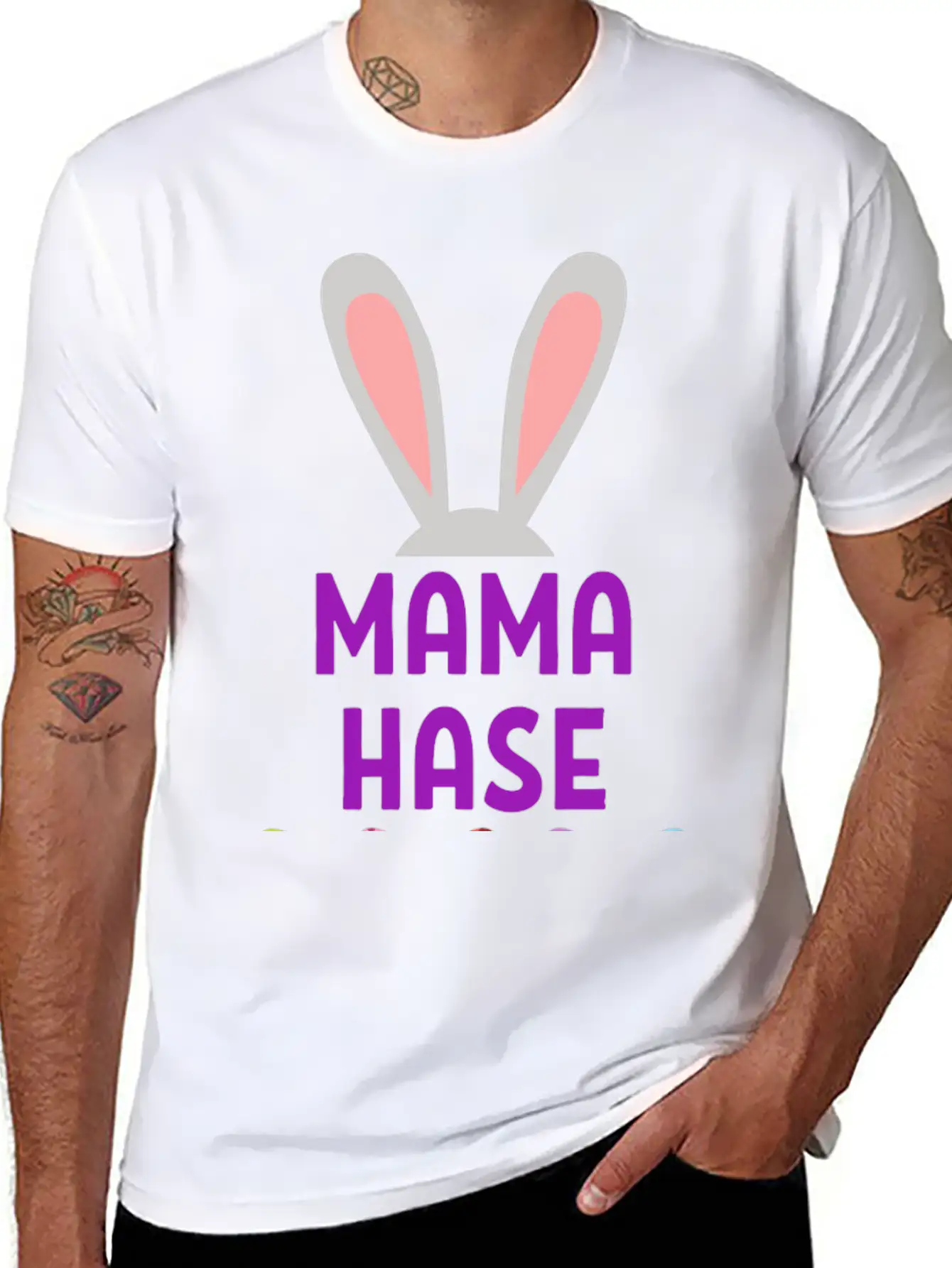Mom Bunny Easter Spring Gift Easterbunny Unisex Short Sleeve Soft Cotton T-Shirt – Casual Everyday Wear
