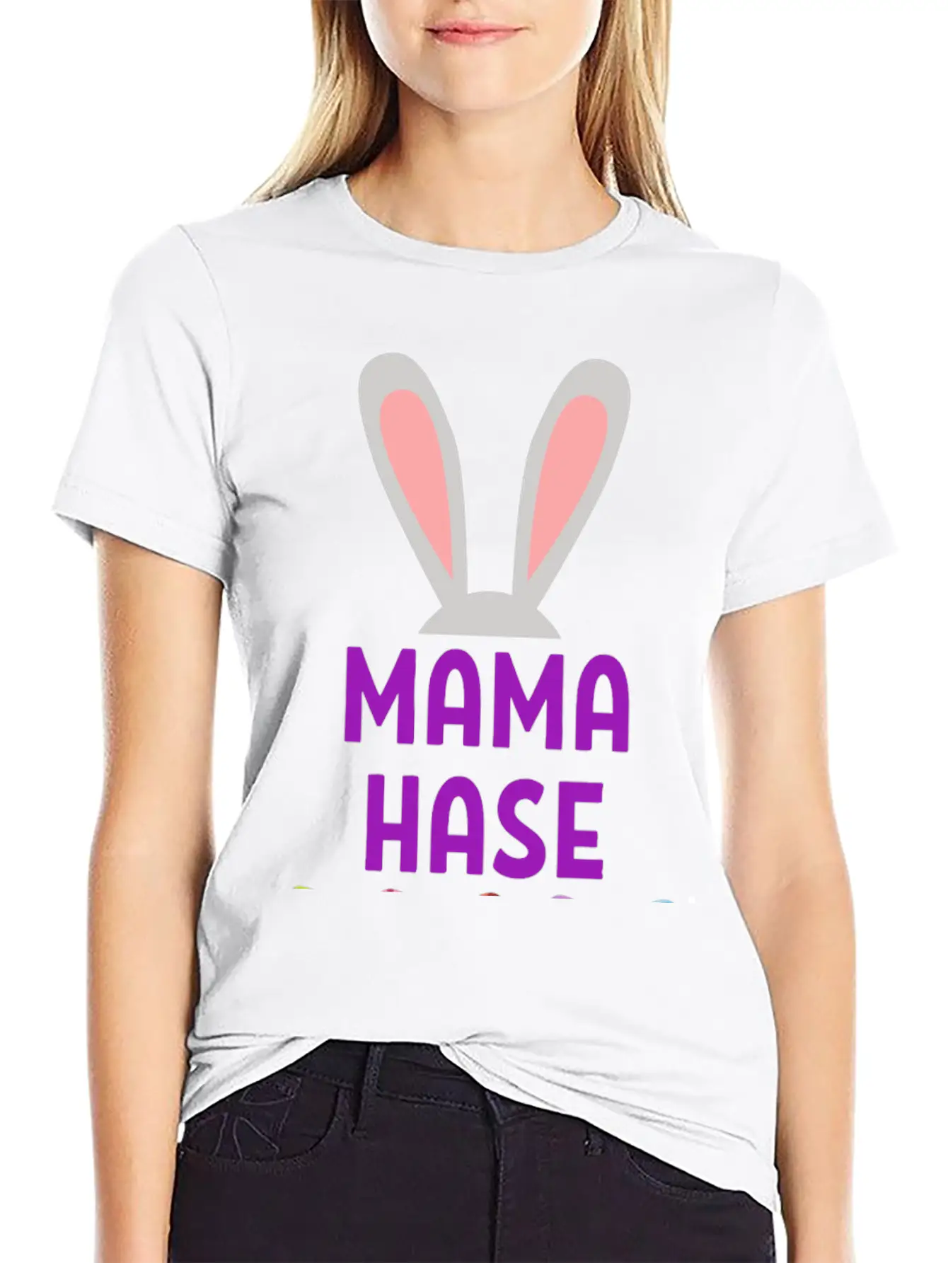 Mom Bunny Easter Spring Gift Easterbunny Unisex Short Sleeve Soft Cotton T-Shirt – Casual Everyday Wear