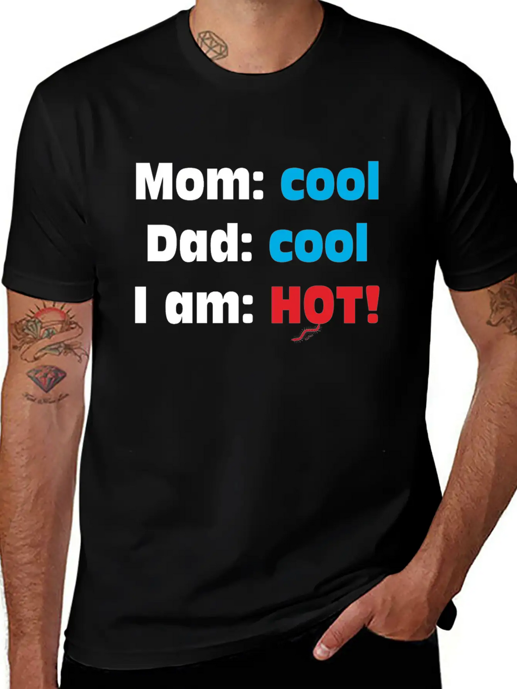 Mom Cool Dad Cool - I Am Hot Unisex Casual T-Shirt – Clean Design For Daily Comfort