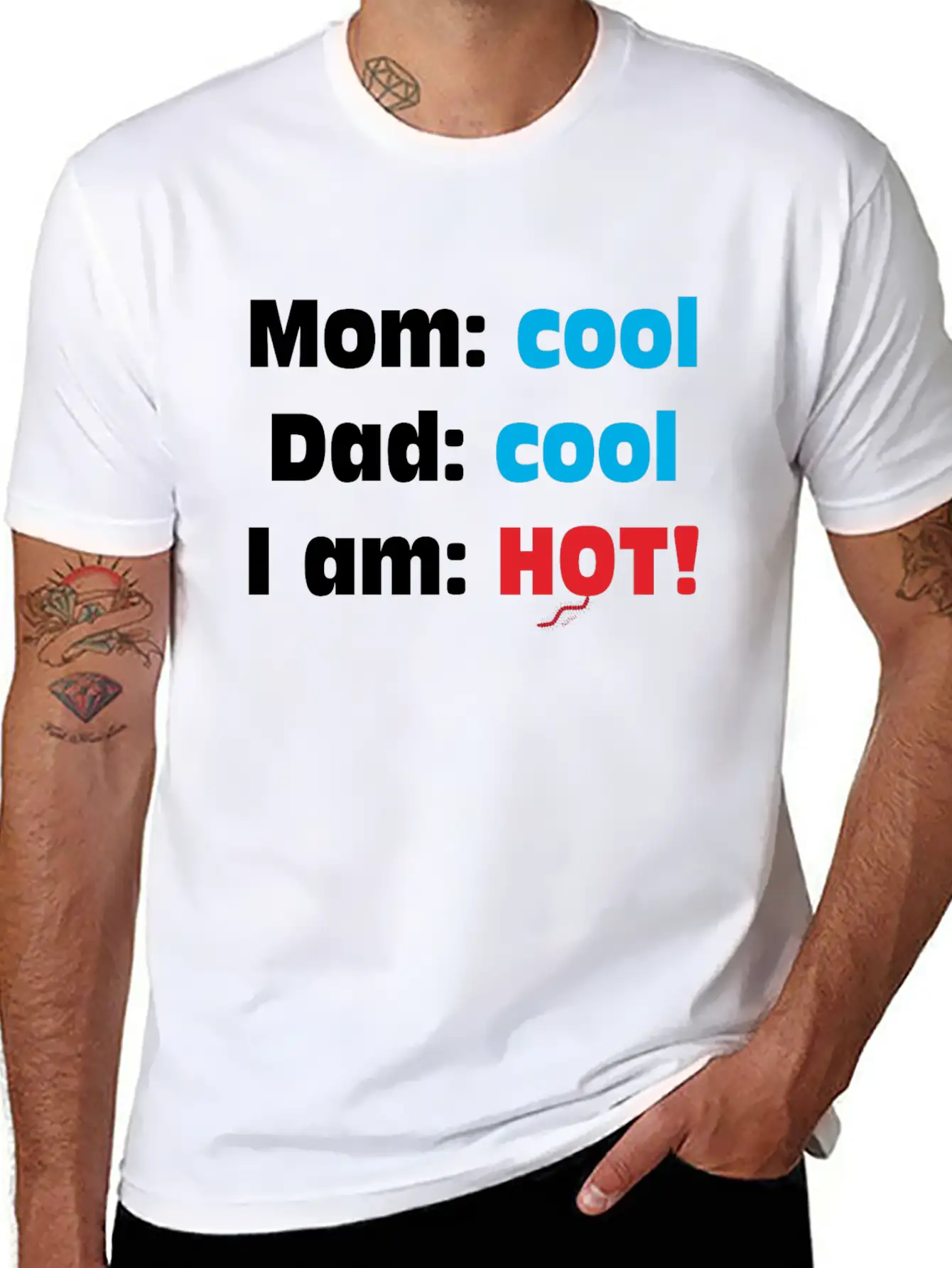 Mom Cool Dad Cool - I Am Hot Unisex Casual T-Shirt – Clean Design For Daily Comfort