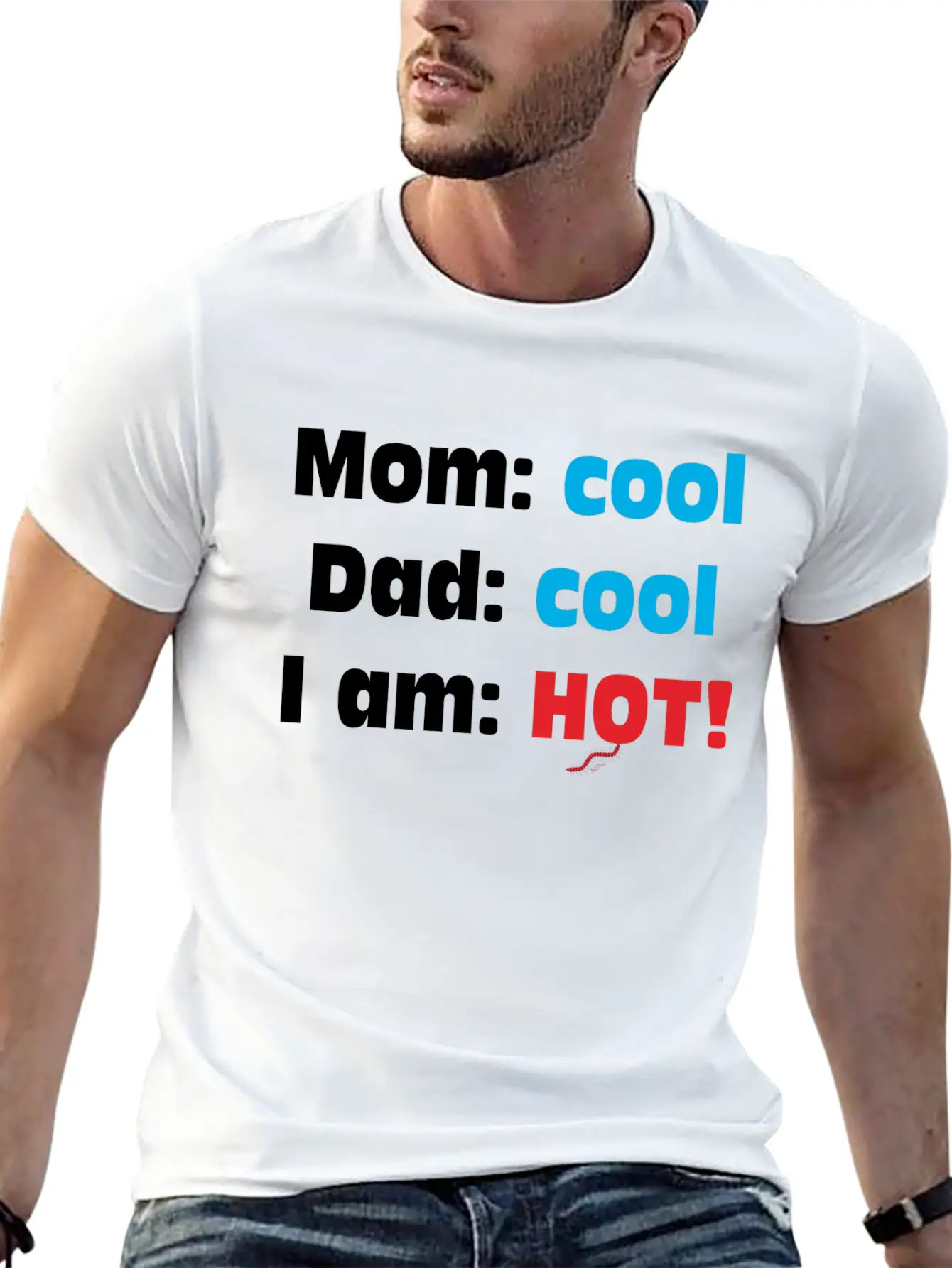 Mom Cool Dad Cool - I Am Hot Unisex Casual T-Shirt – Clean Design For Daily Comfort