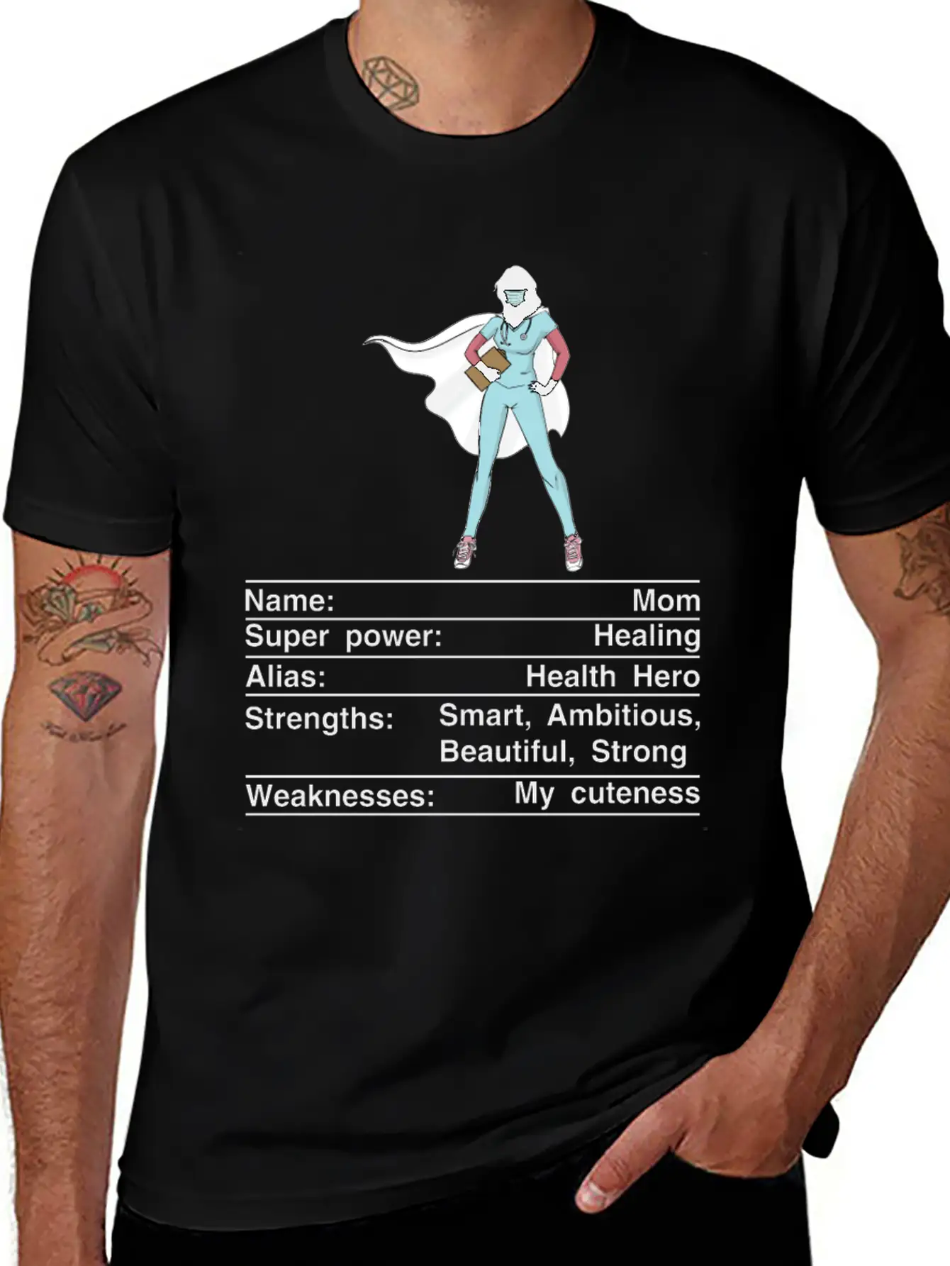 Mom Nutrition Facts Funny Mother's Day Breathable Soft Cotton T-Shirt – Timeless Casual Look