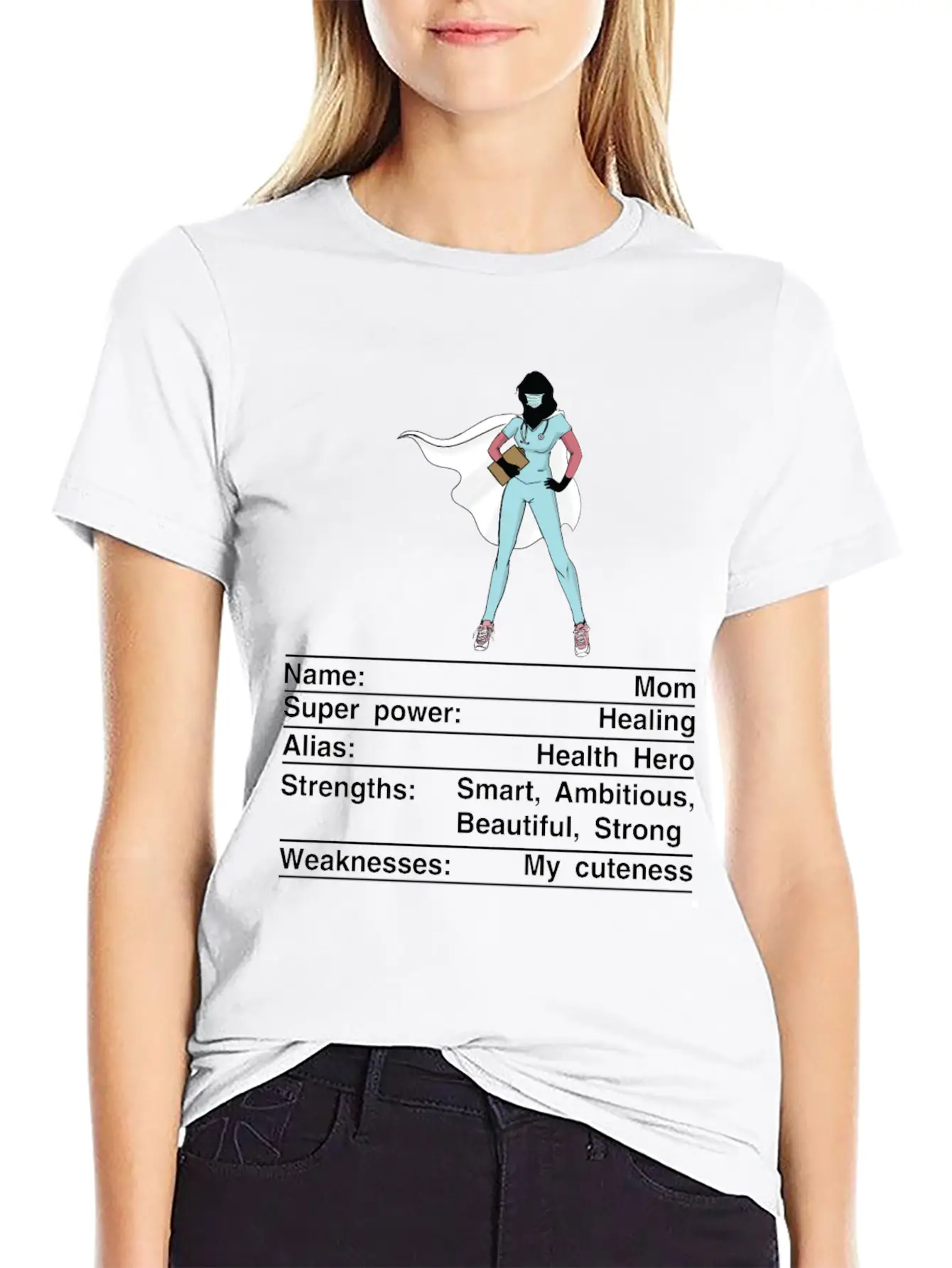 Mom Nutrition Facts Funny Mother's Day Breathable Soft Cotton T-Shirt – Timeless Casual Look