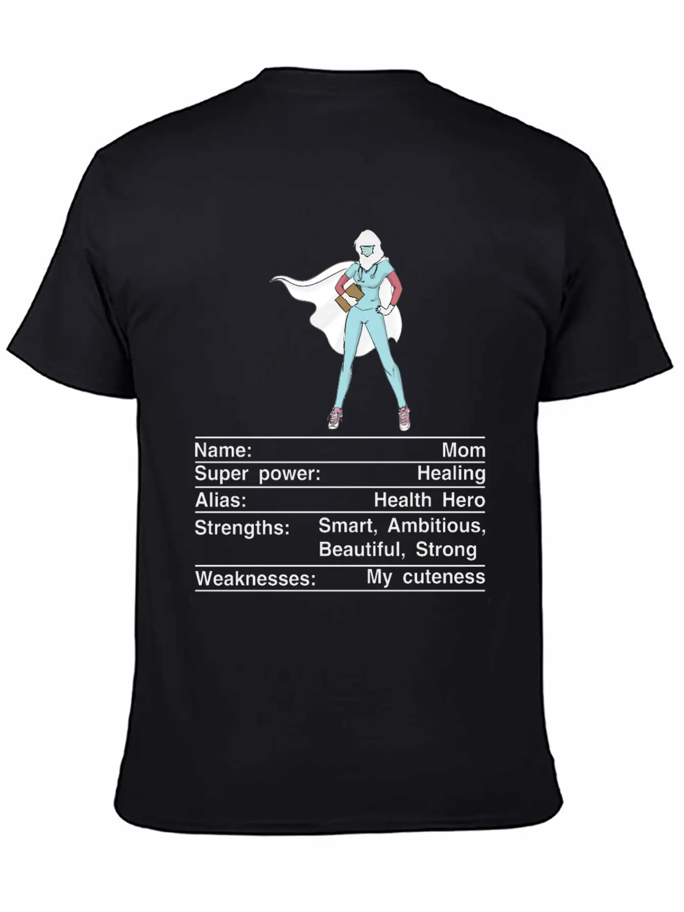 Mom Nutrition Facts Funny Mother's Day Breathable Soft Cotton T-Shirt – Timeless Casual Look