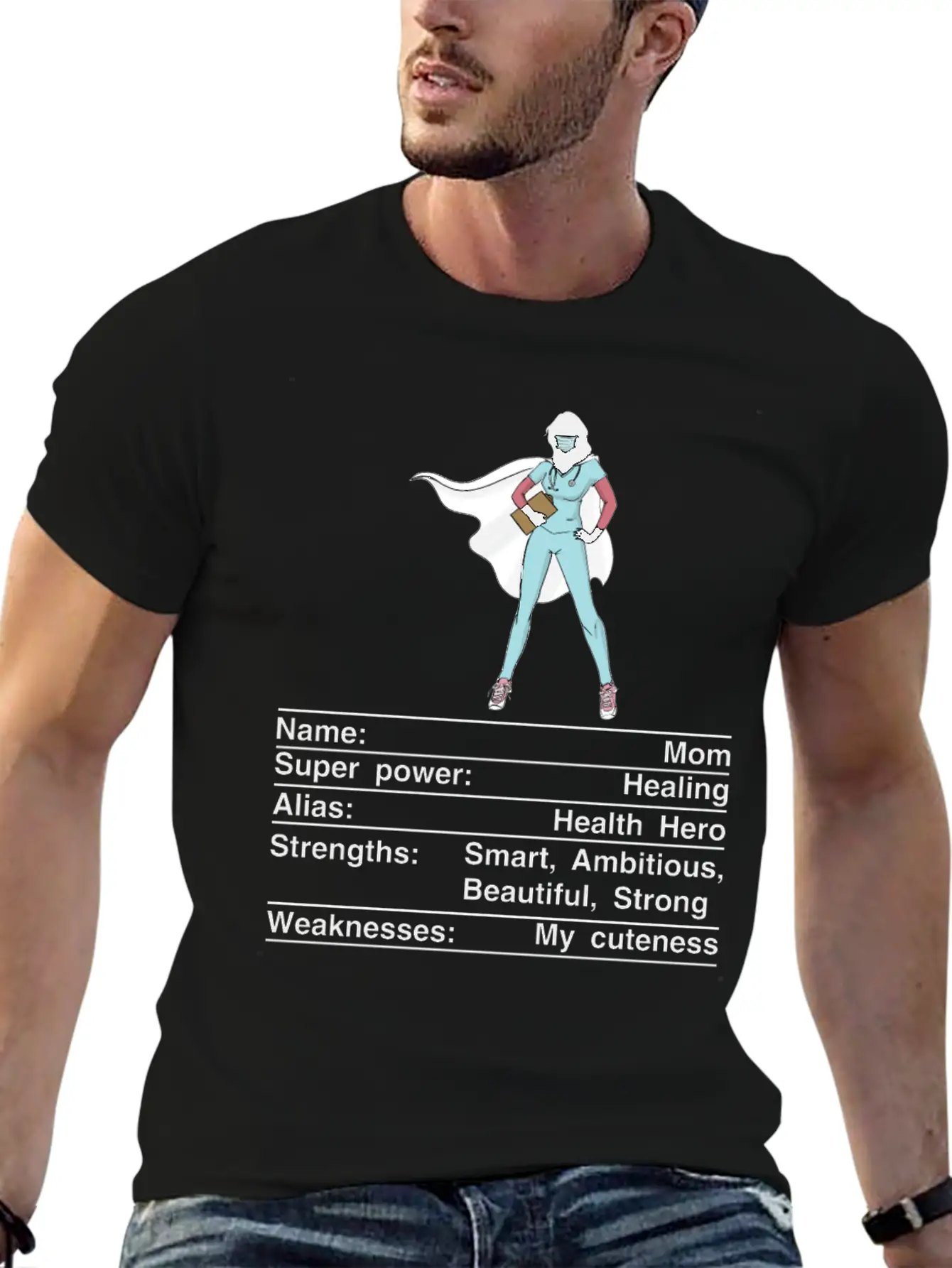 Mom Nutrition Facts Funny Mother's Day Breathable Soft Cotton T-Shirt – Timeless Casual Look