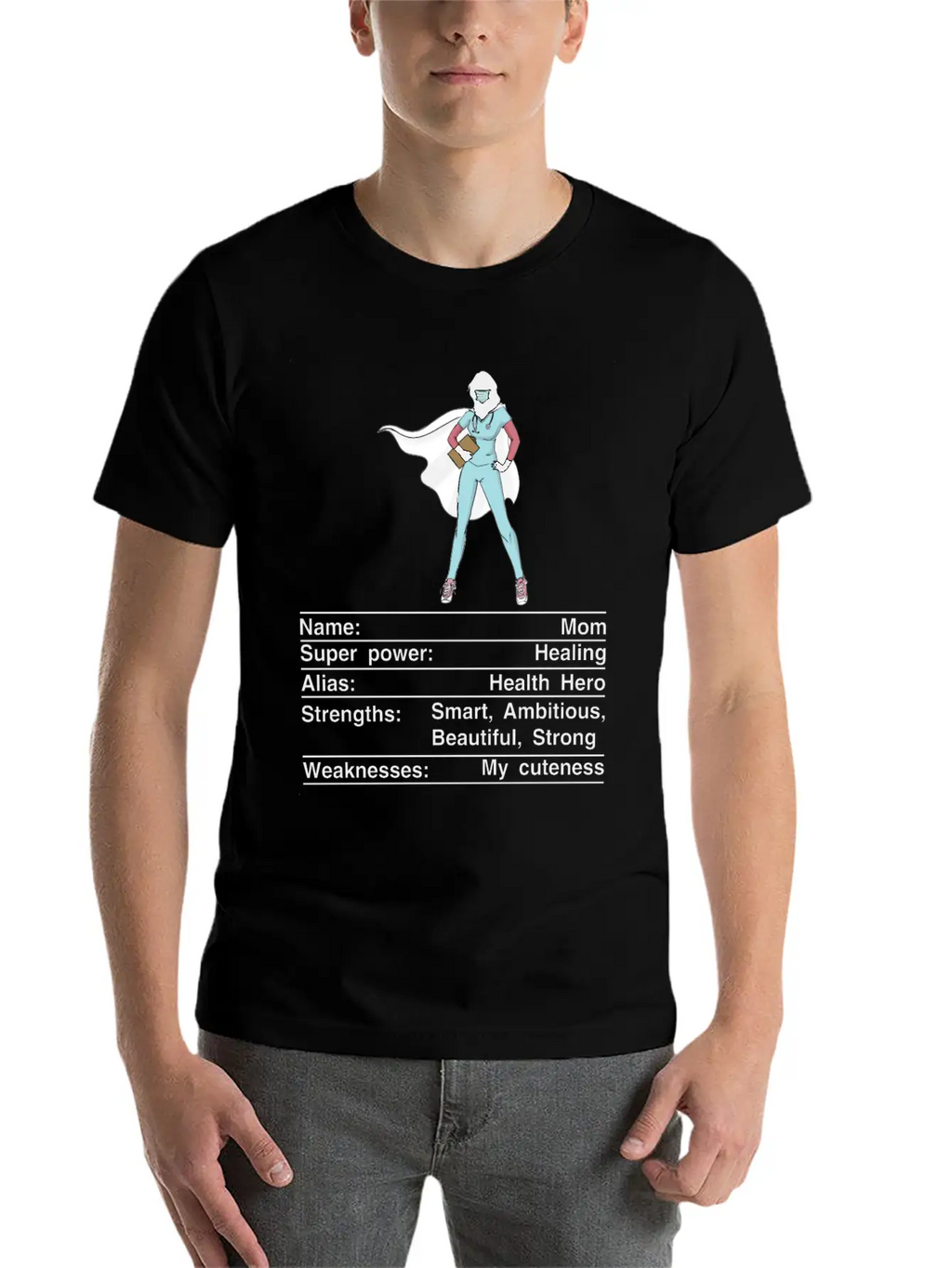 Mom Nutrition Facts Funny Mother's Day Breathable Soft Cotton T-Shirt – Timeless Casual Look