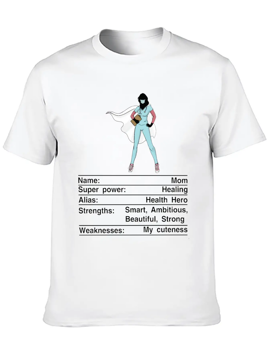 Mom Nutrition Facts Funny Mother's Day Breathable Soft Cotton T-Shirt – Timeless Casual Look
