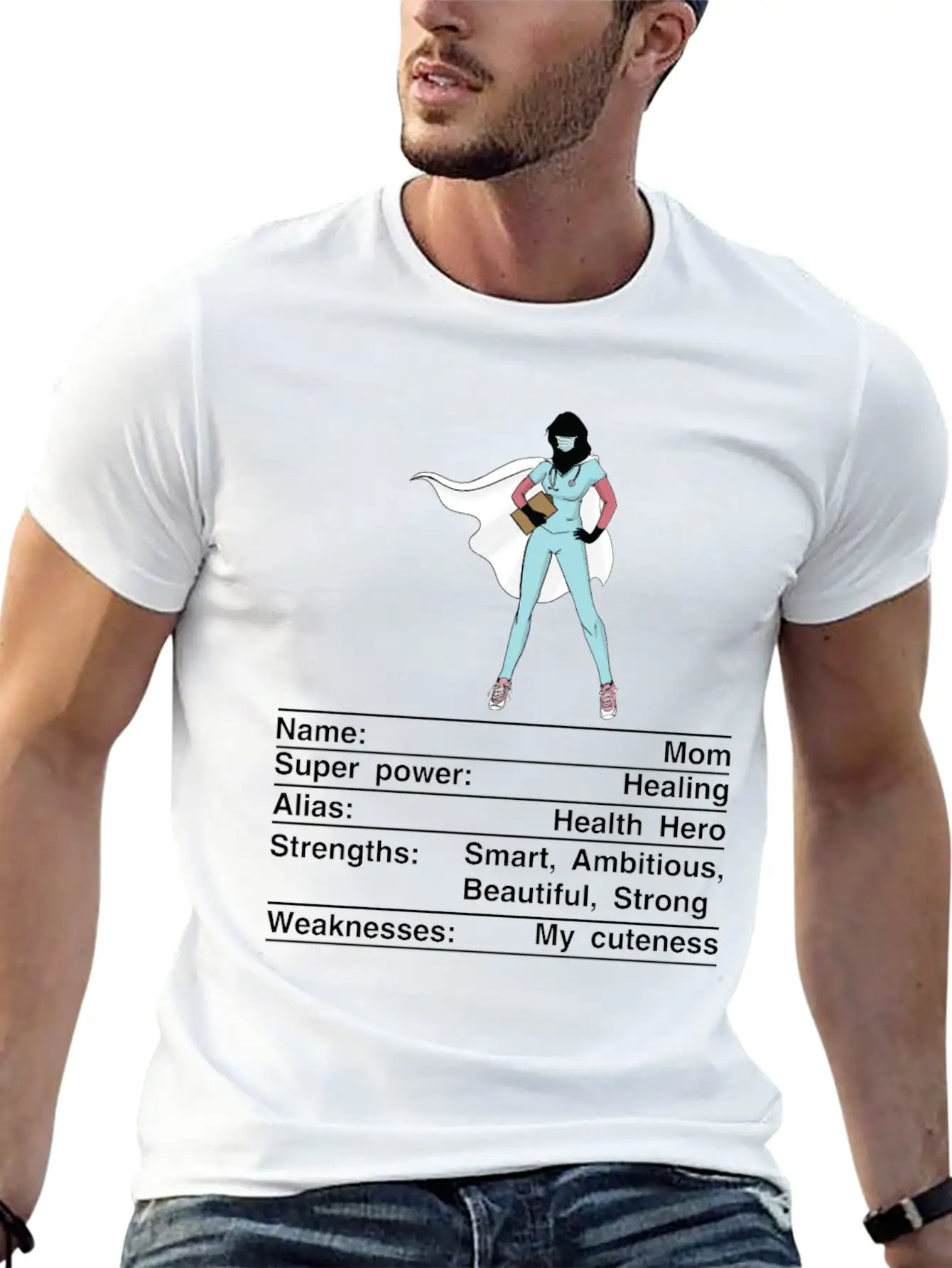 Mom Nutrition Facts Funny Mother's Day Breathable Soft Cotton T-Shirt – Timeless Casual Look
