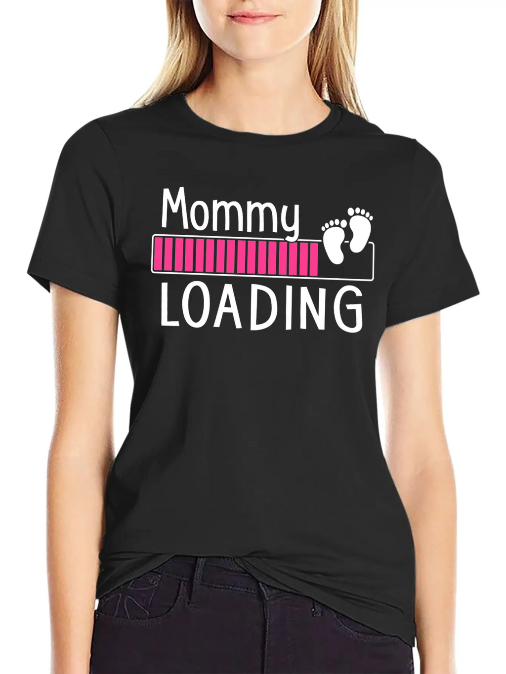 Mommy Loading Breathable Soft Cotton T-Shirt – Timeless Casual Look
