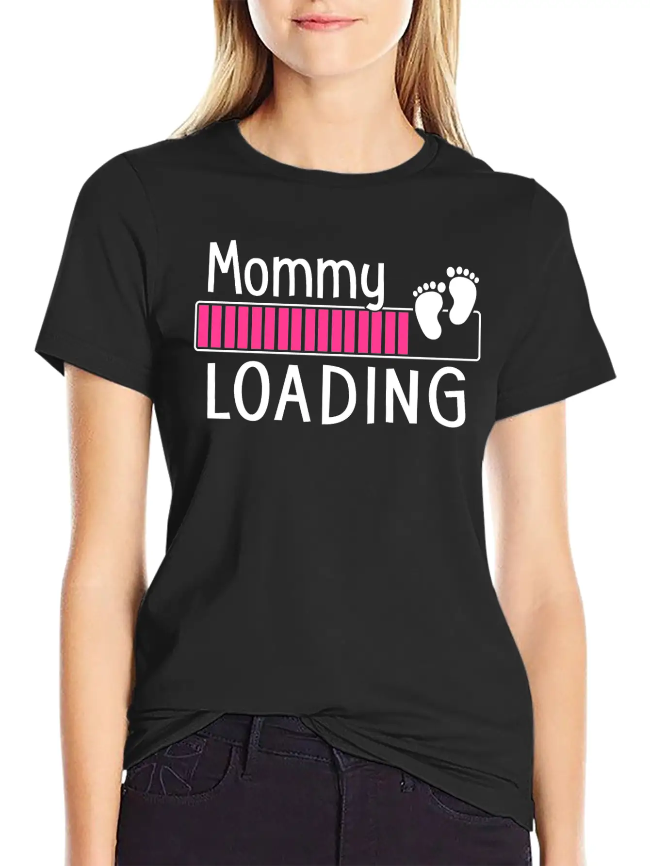 Mommy Loading Breathable Soft Cotton T-Shirt – Timeless Casual Look