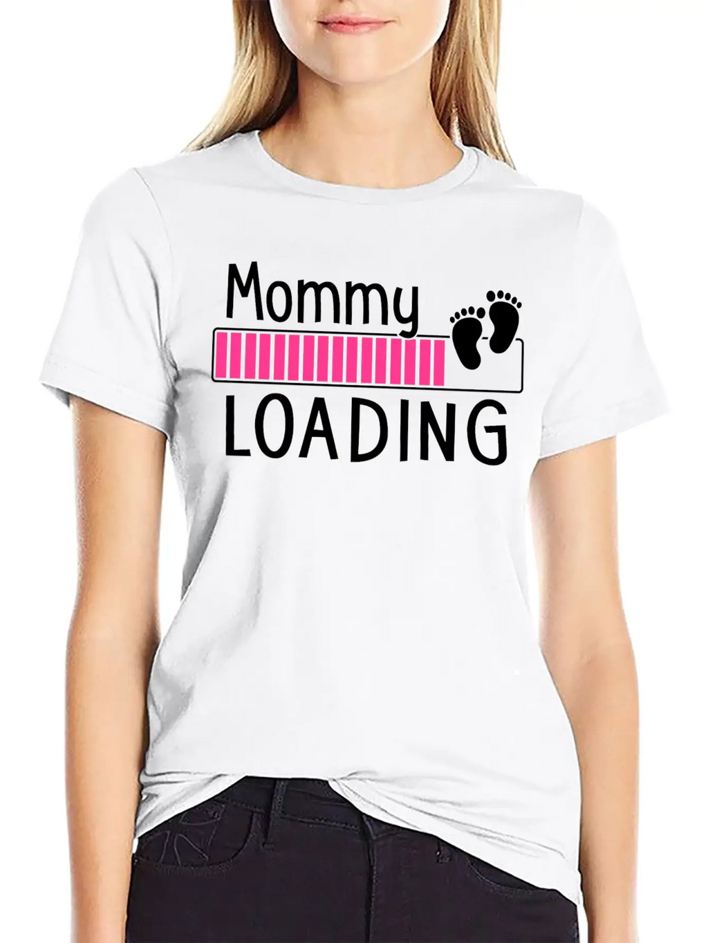 Mommy Loading Breathable Soft Cotton T-Shirt – Timeless Casual Look