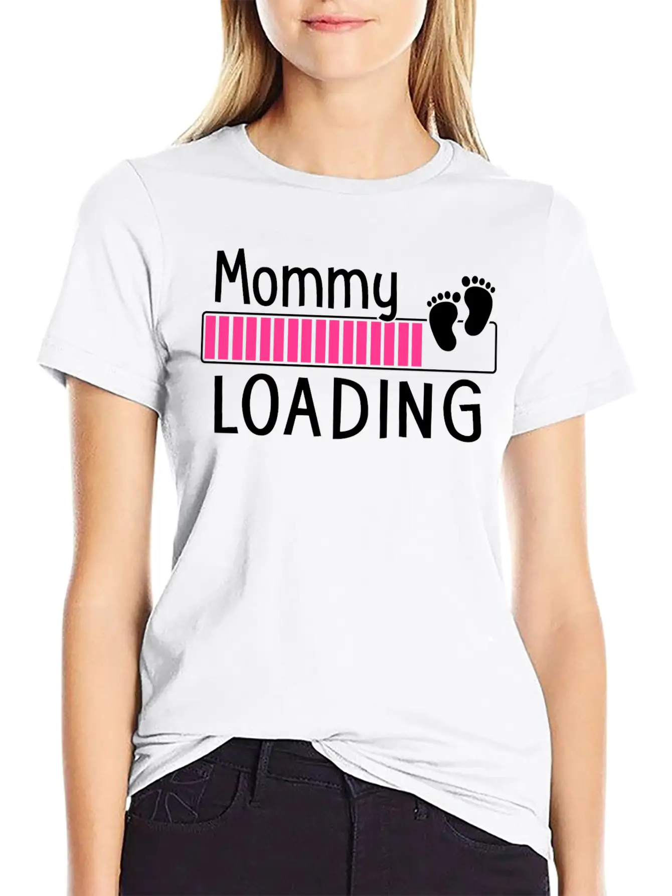 Mommy Loading Breathable Soft Cotton T-Shirt – Timeless Casual Look