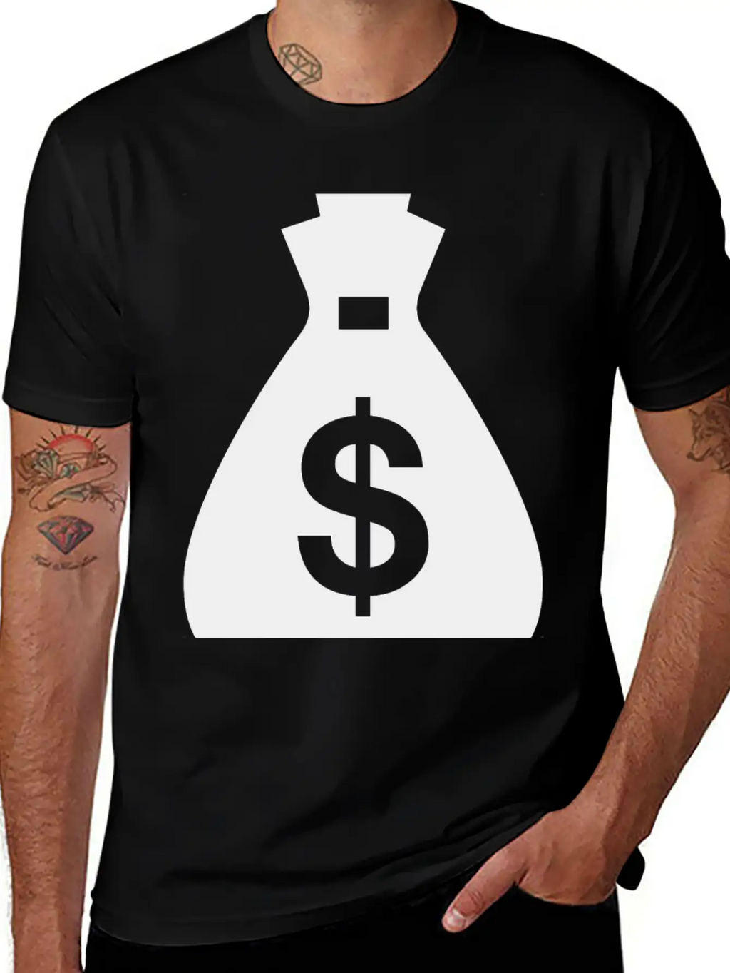 Money Bag Unisex Short Sleeve Soft Cotton T-Shirt – Casual Everyday Wear