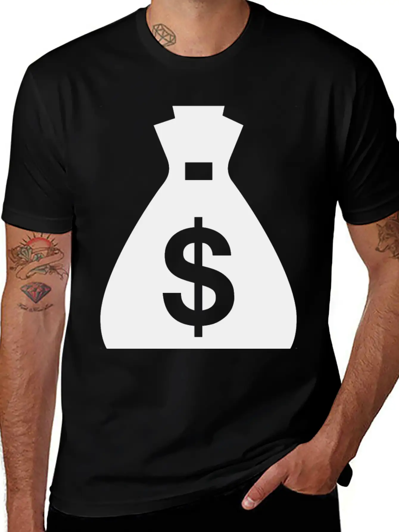 Money Bag Unisex Short Sleeve Soft Cotton T-Shirt – Casual Everyday Wear